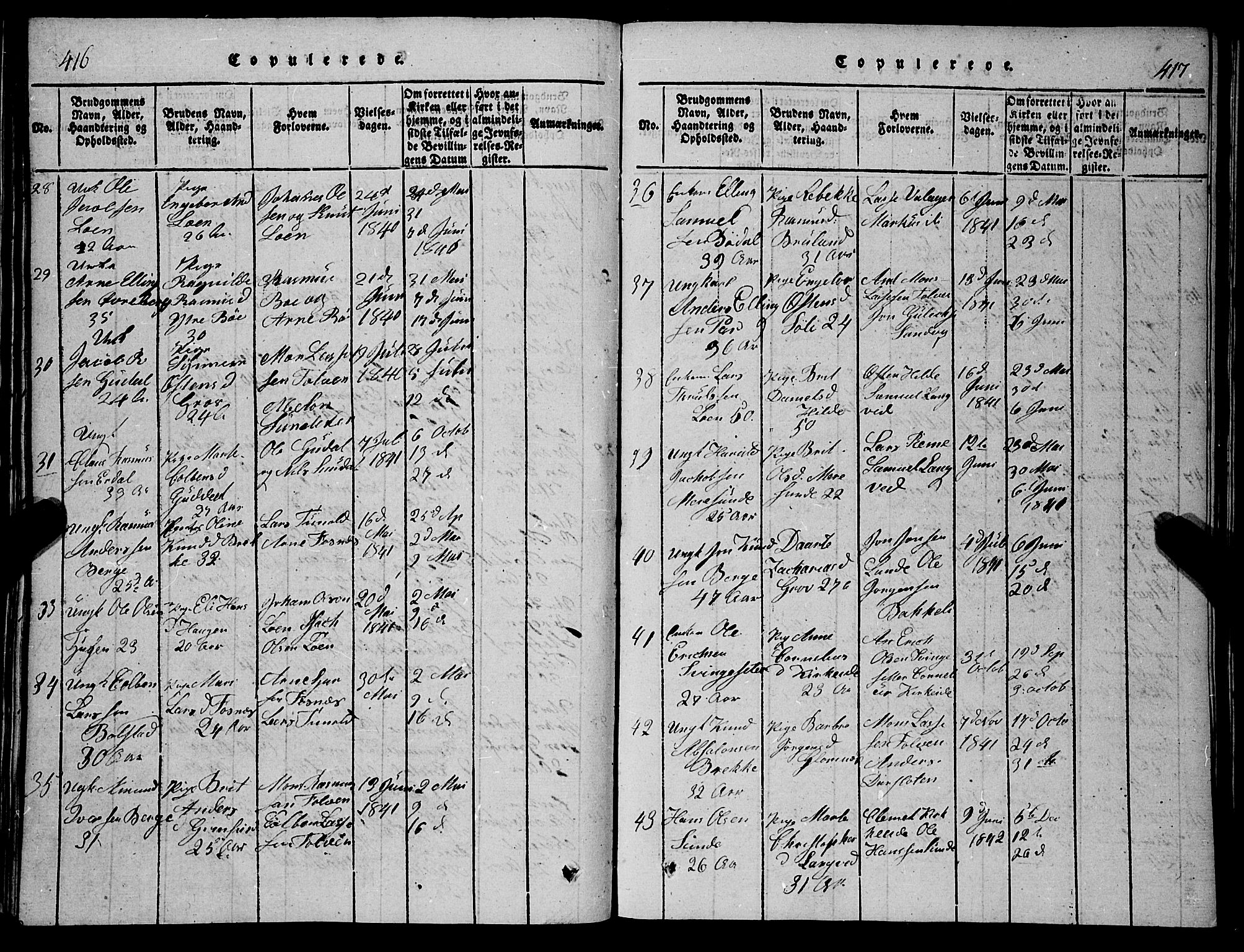 Stryn Sokneprestembete, AV/SAB-A-82501: Parish register (copy) no. C 1, 1801-1845, p. 416-417