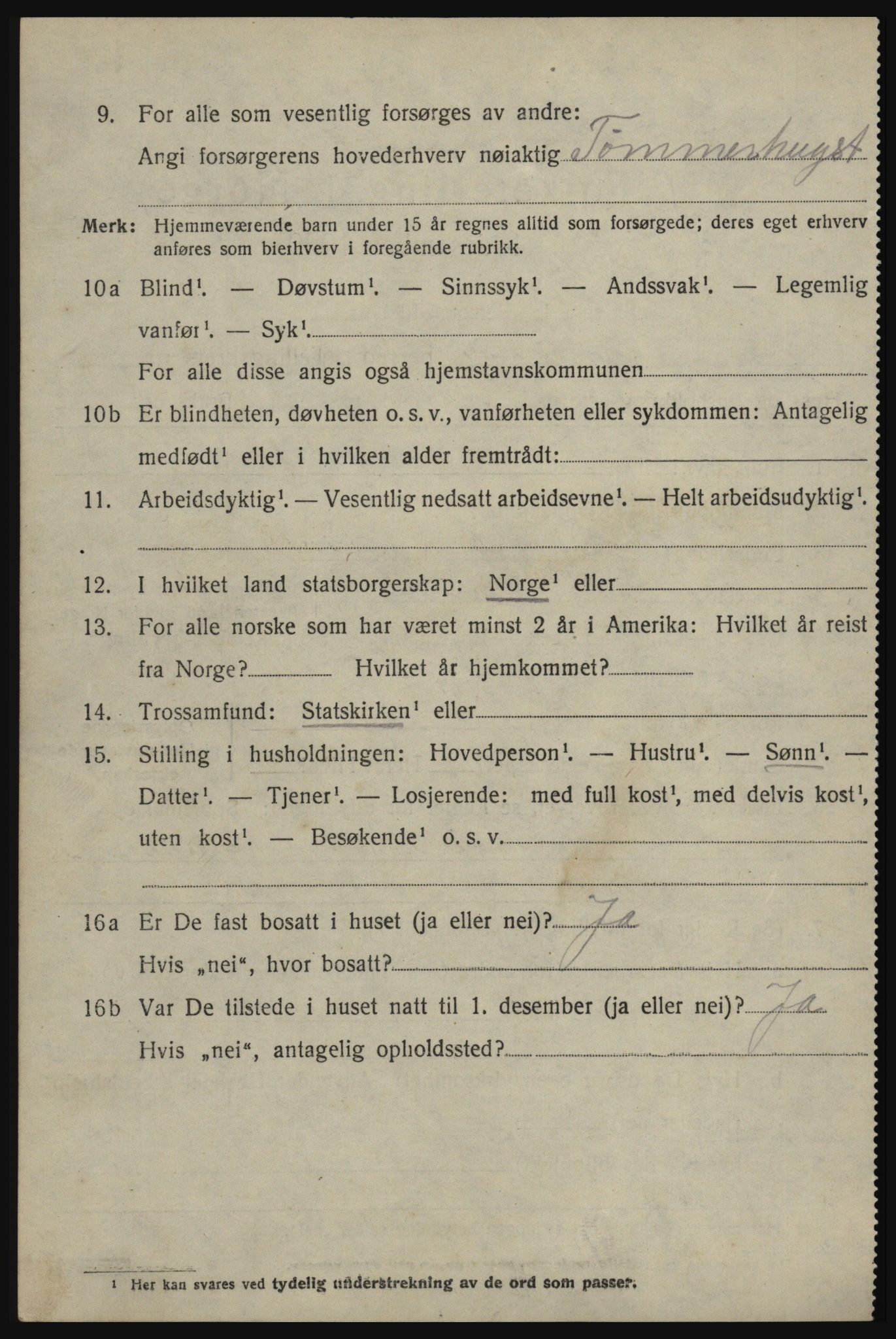 SAO, 1920 census for Øymark, 1920, p. 3152