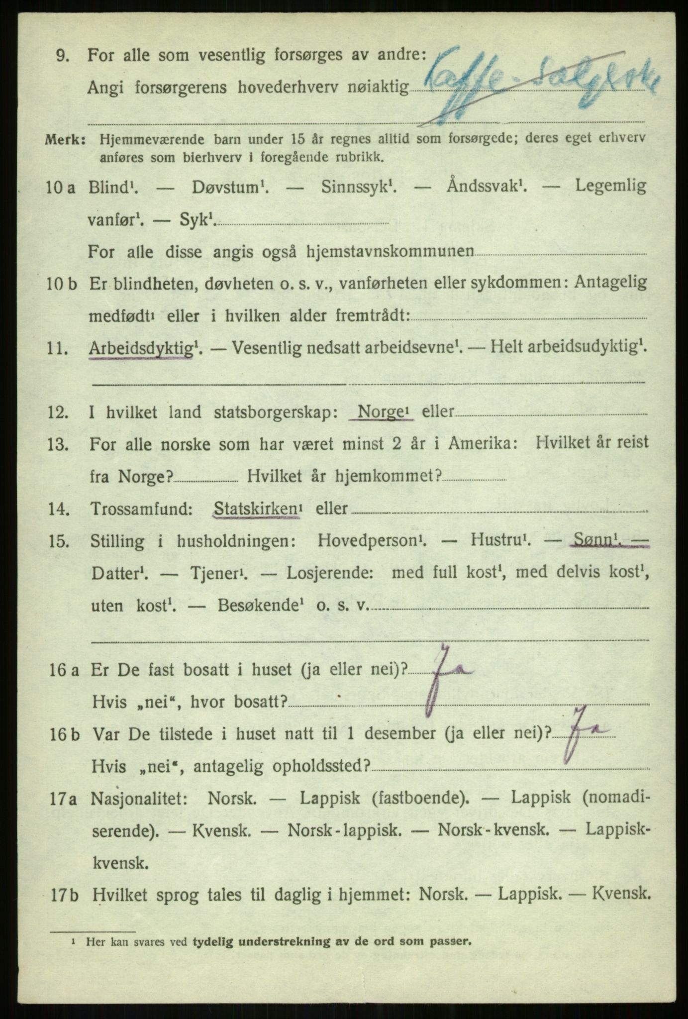 SATØ, 1920 census for Målselv, 1920, p. 2258