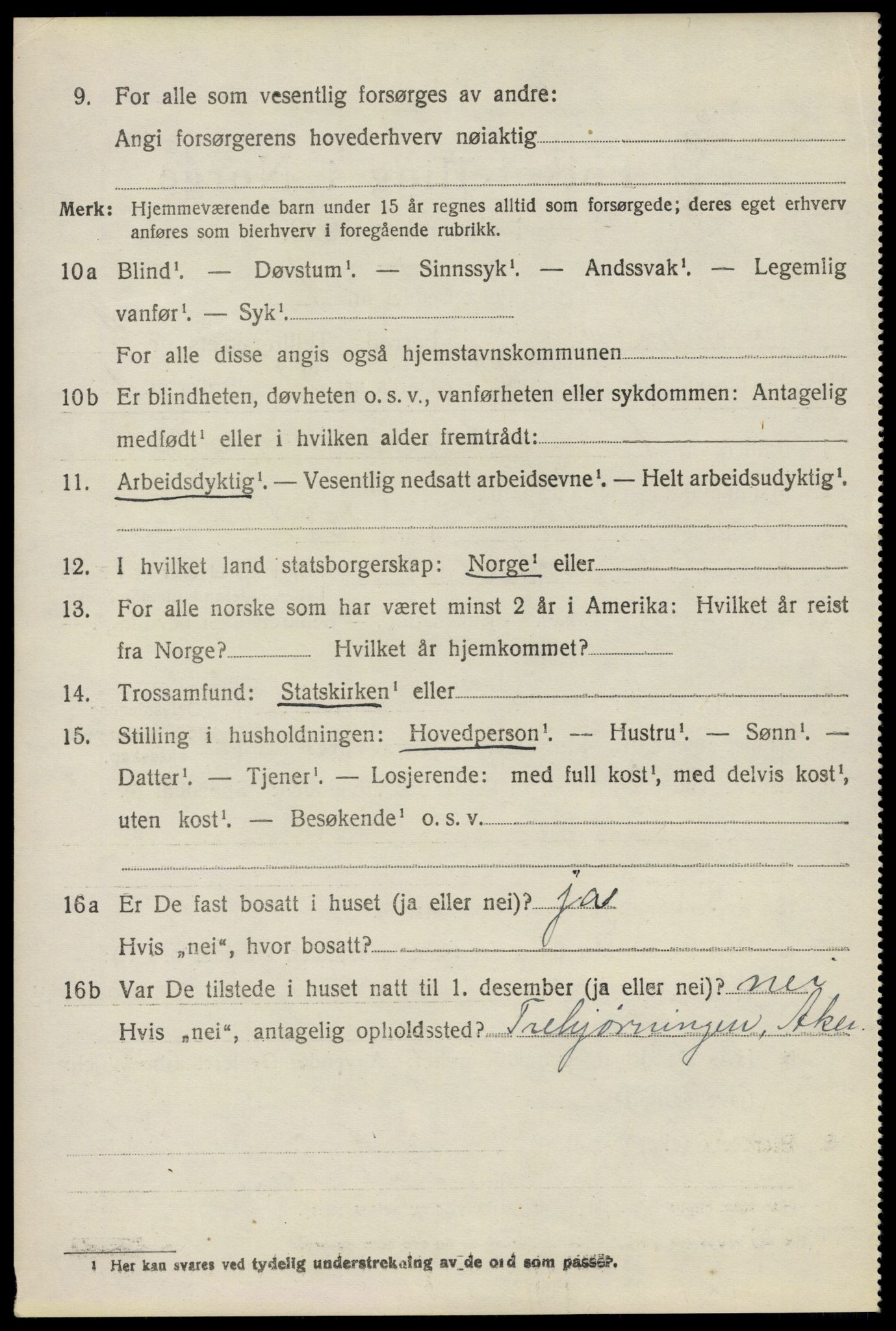 SAO, 1920 census for Nittedal, 1920, p. 6707