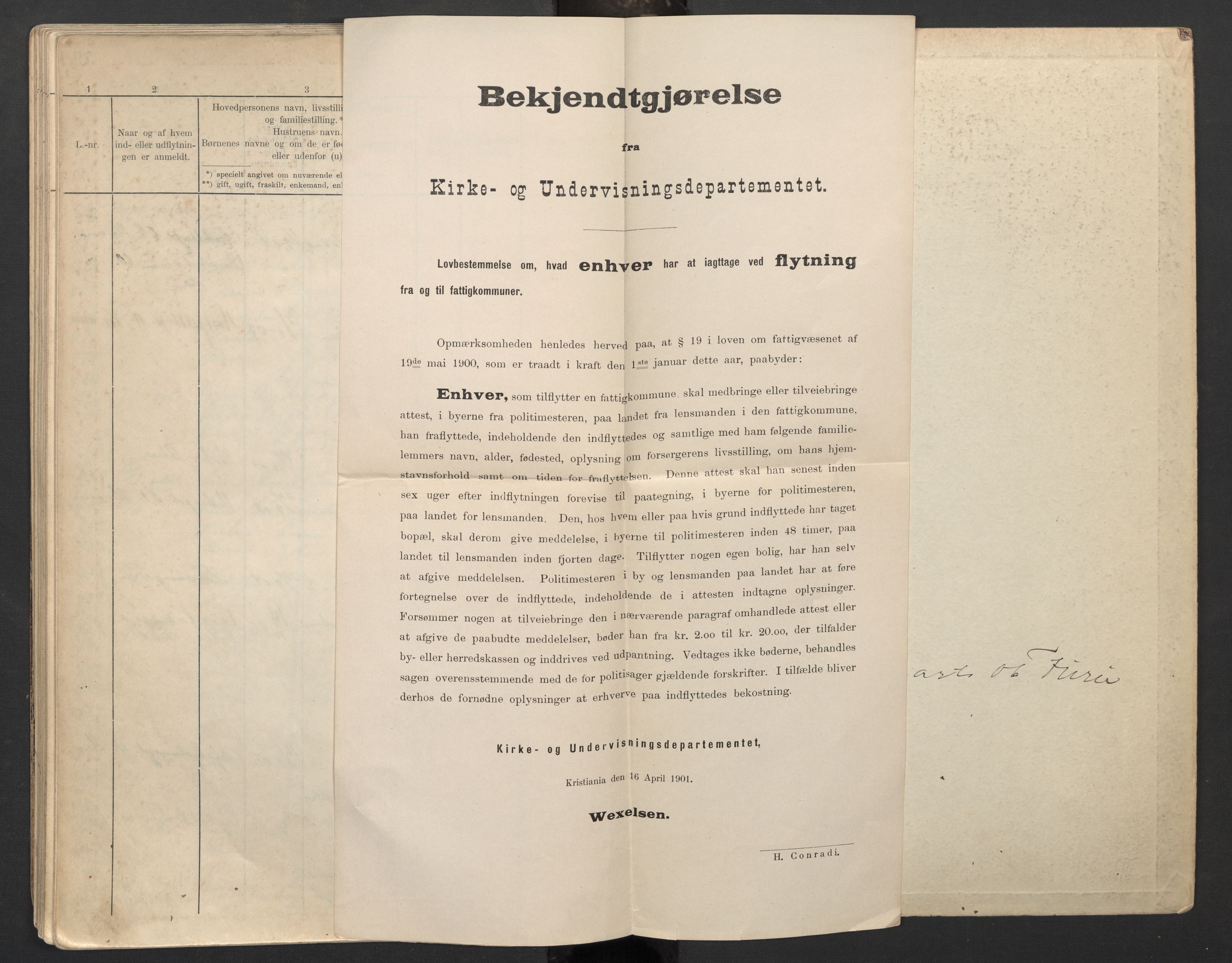 Bærum lensmannskontor, AV/SAO-A-10277/I/Ia/L0001/0001: Flytteprotokoller / Inn- og utflyttinger, 1901-1904