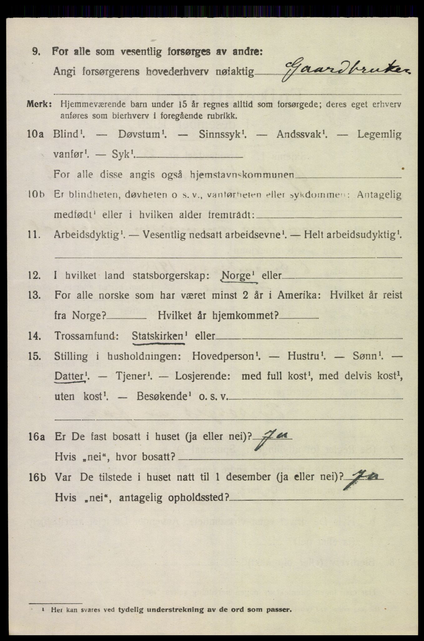 SAK, 1920 census for Øyslebø, 1920, p. 899