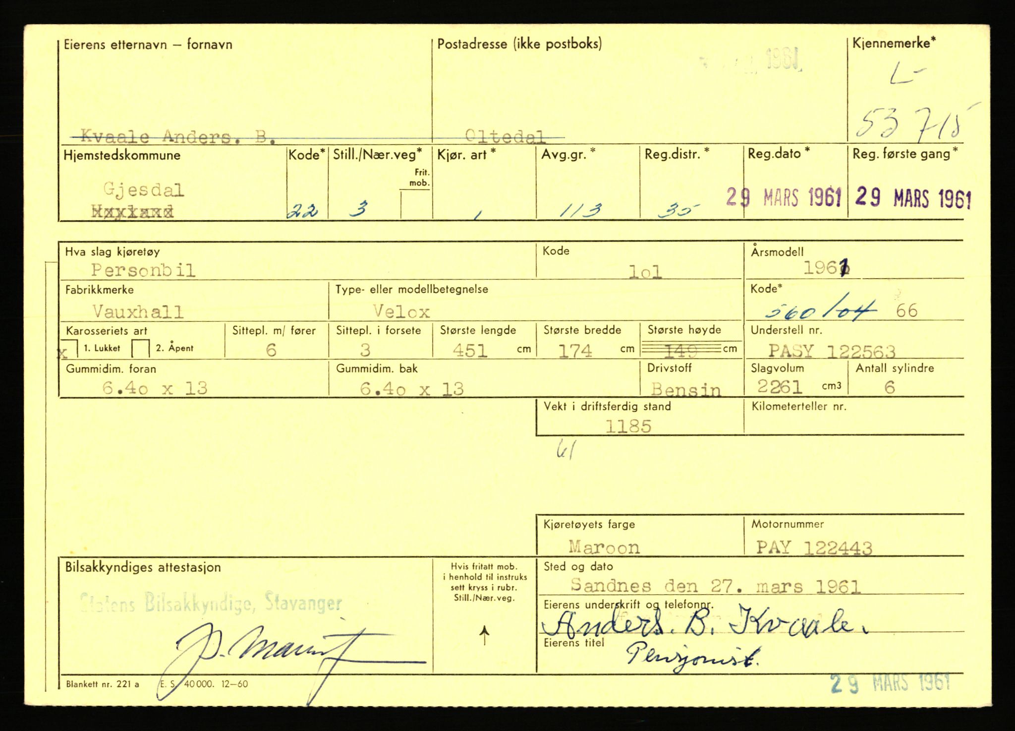 Stavanger trafikkstasjon, AV/SAST-A-101942/0/F/L0053: L-52900 - L-54199, 1930-1971, p. 1945