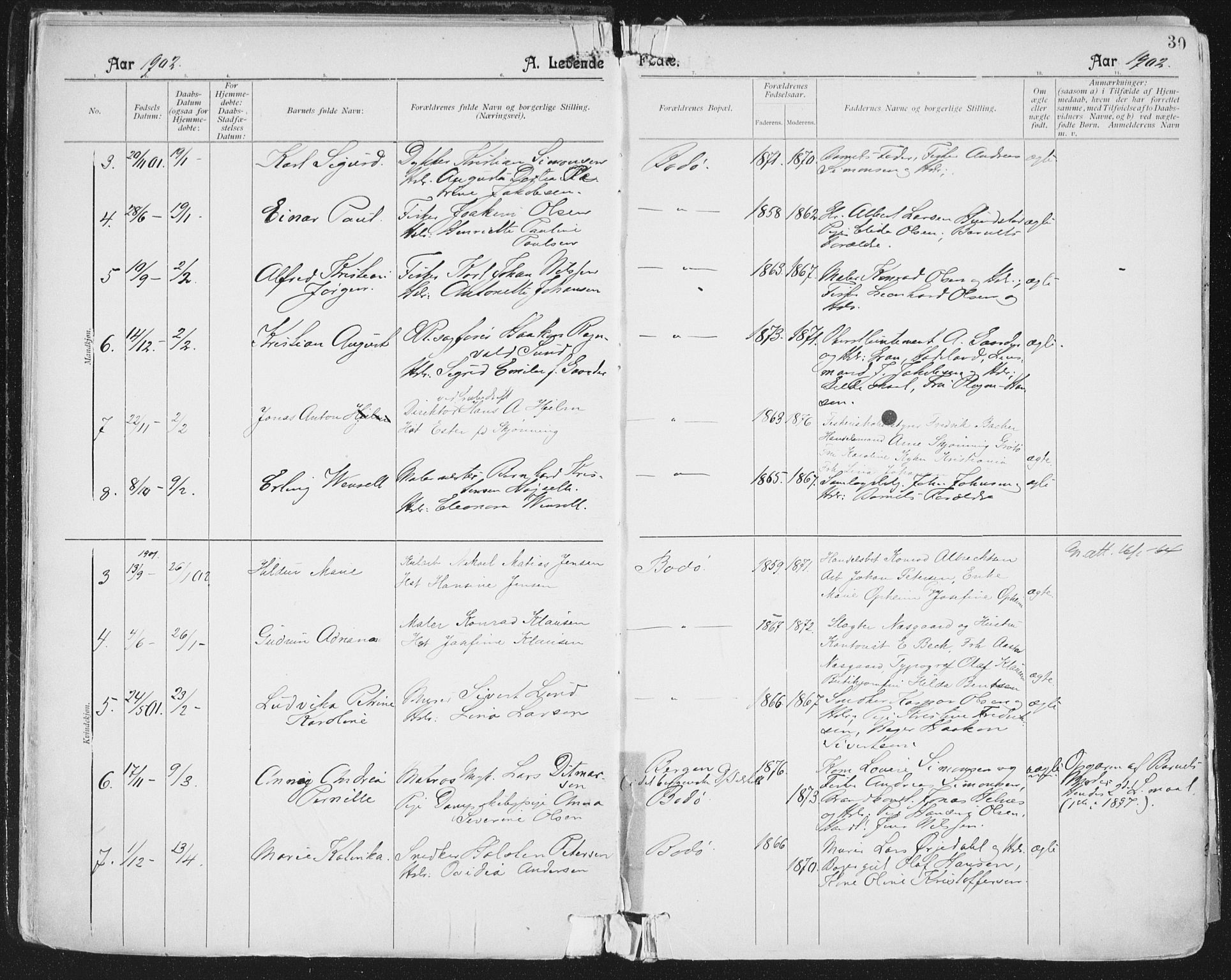 Ministerialprotokoller, klokkerbøker og fødselsregistre - Nordland, SAT/A-1459/801/L0011: Parish register (official) no. 801A11, 1900-1916, p. 30