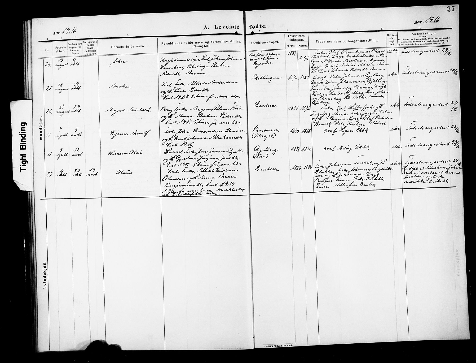 Ministerialprotokoller, klokkerbøker og fødselsregistre - Møre og Romsdal, AV/SAT-A-1454/582/L0949: Parish register (copy) no. 582C01, 1909-1925, p. 37