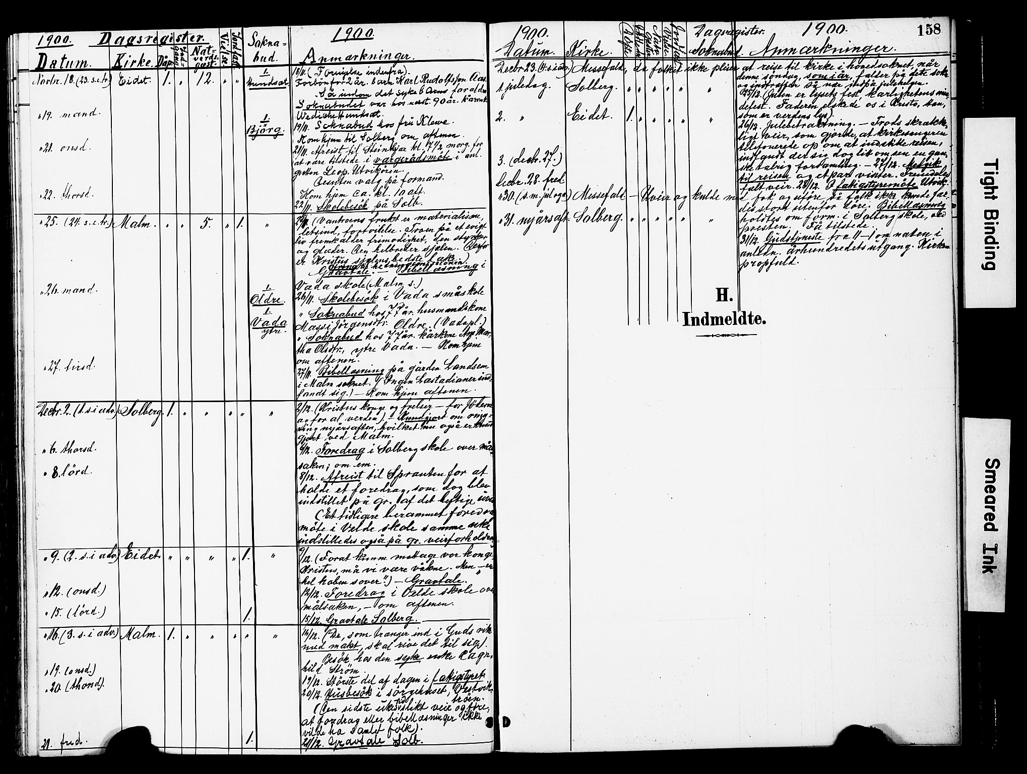 Ministerialprotokoller, klokkerbøker og fødselsregistre - Nord-Trøndelag, SAT/A-1458/741/L0396: Parish register (official) no. 741A10, 1889-1901, p. 158