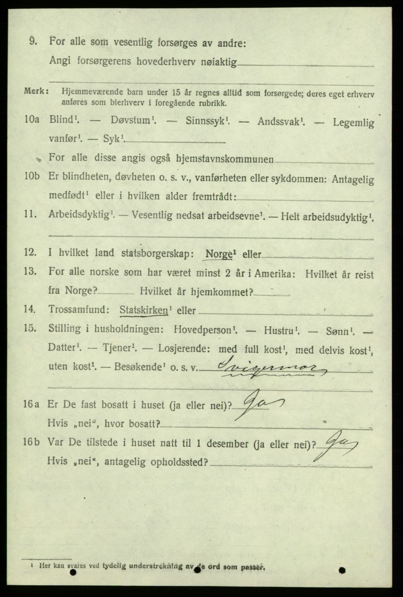 SAB, 1920 census for Kvinnherad, 1920, p. 10895