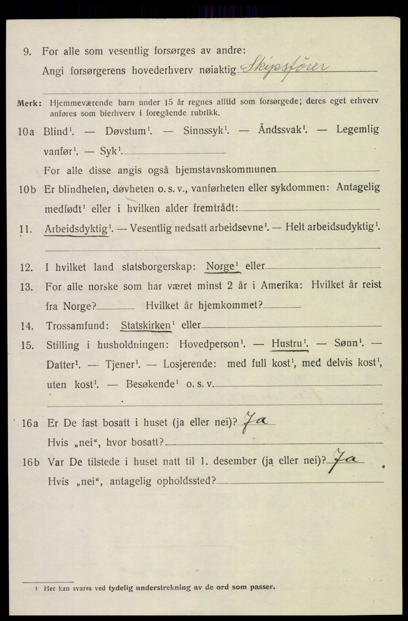 SAK, 1920 census for Fjære, 1920, p. 11202