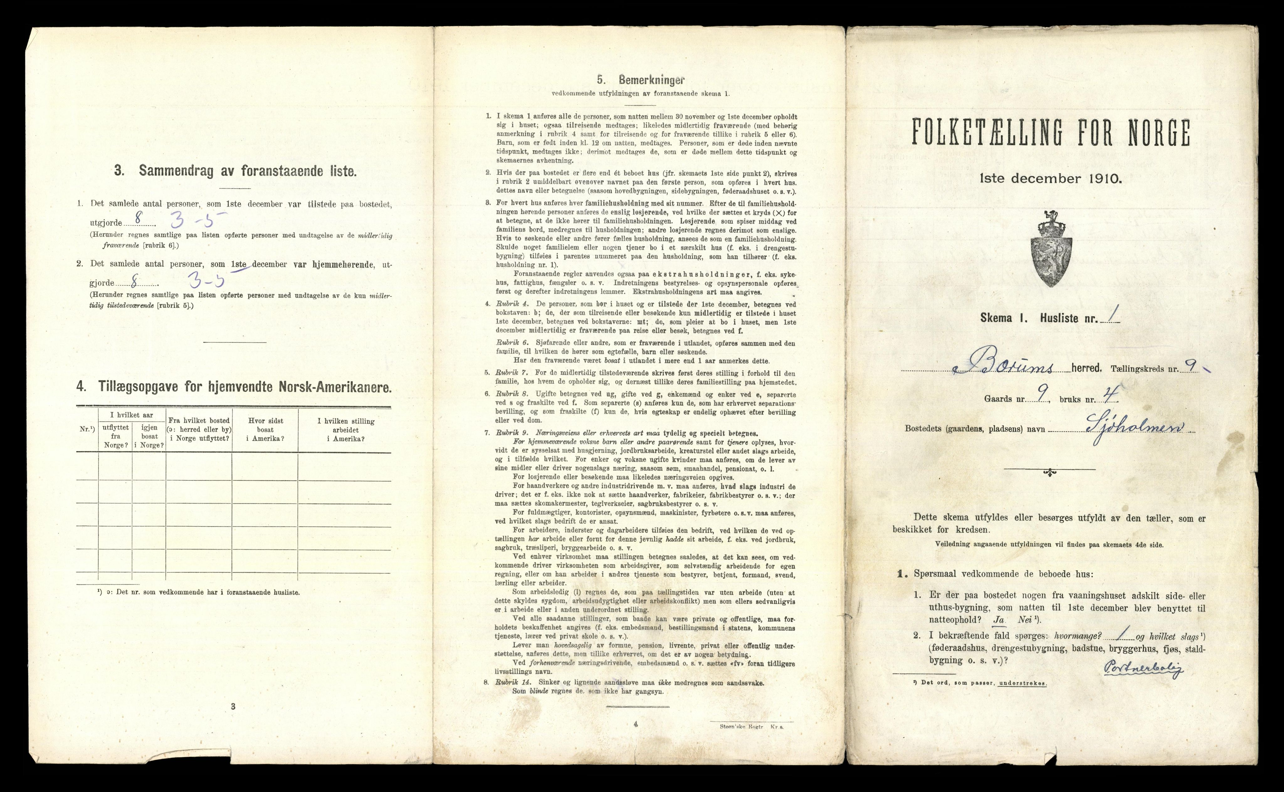 RA, 1910 census for Bærum, 1910, p. 1441