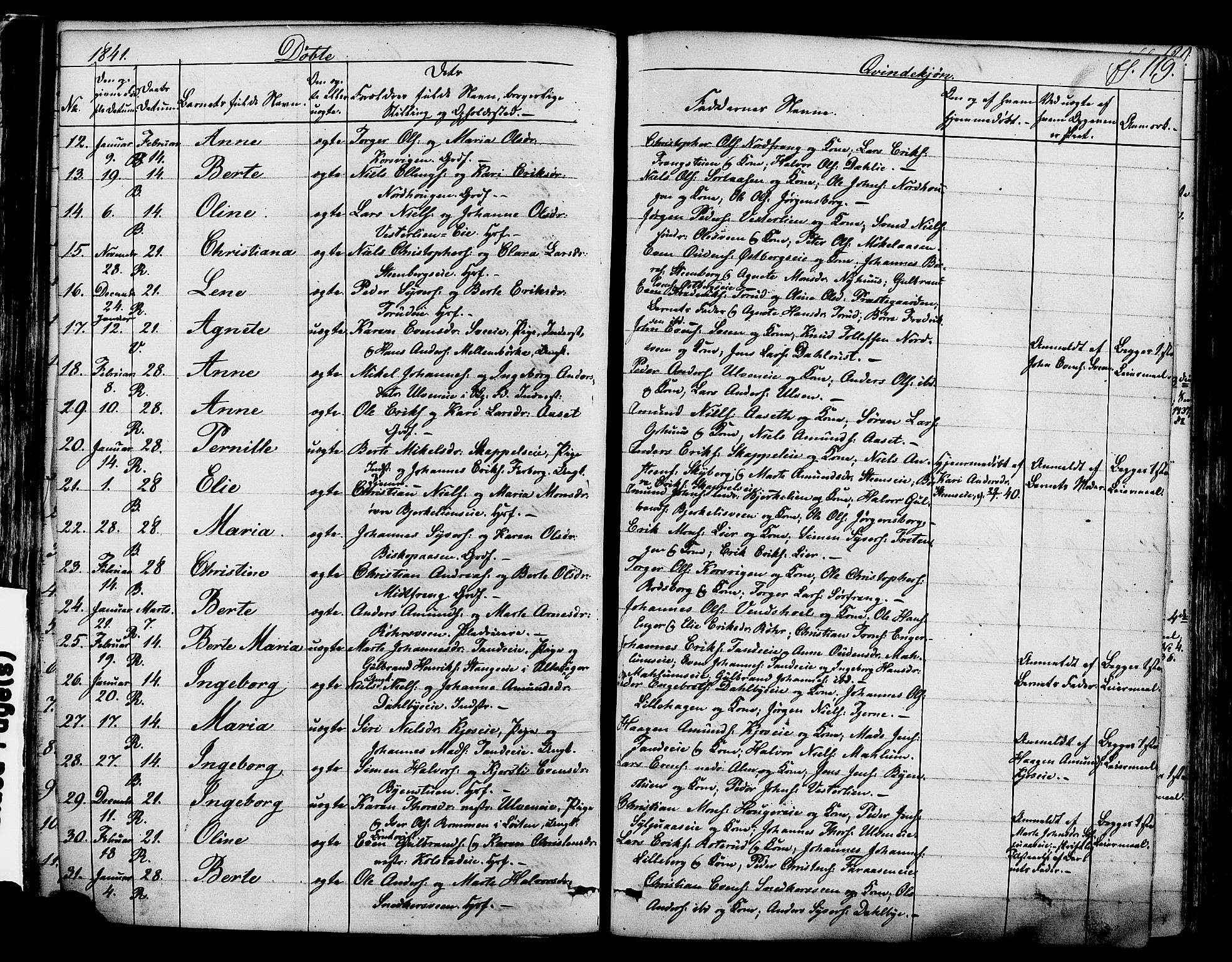 Ringsaker prestekontor, SAH/PREST-014/K/Ka/L0008: Parish register (official) no. 8, 1837-1850, p. 119
