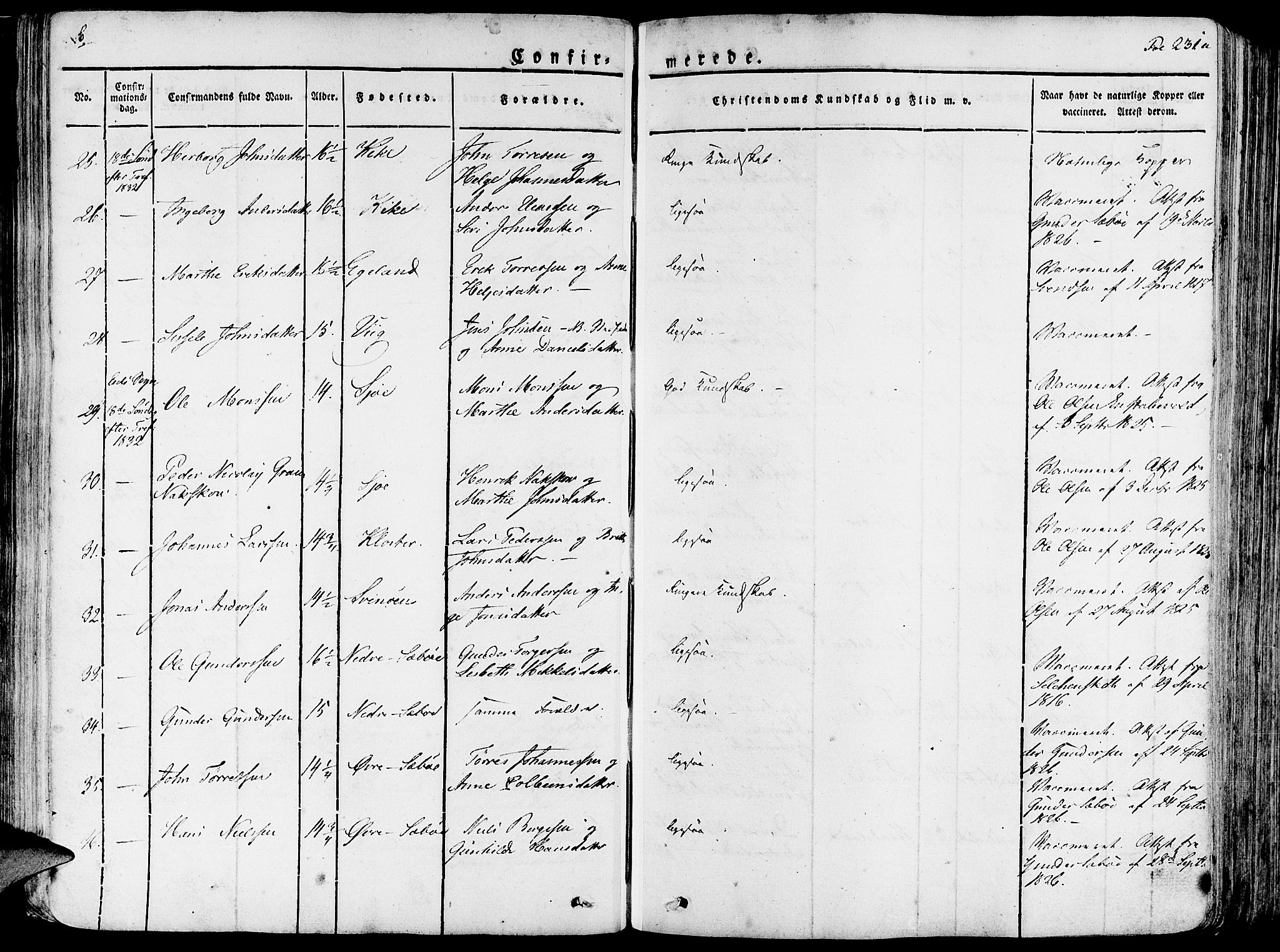 Fjelberg sokneprestembete, AV/SAB-A-75201/H/Haa: Parish register (official) no. A 5, 1822-1834, p. 231