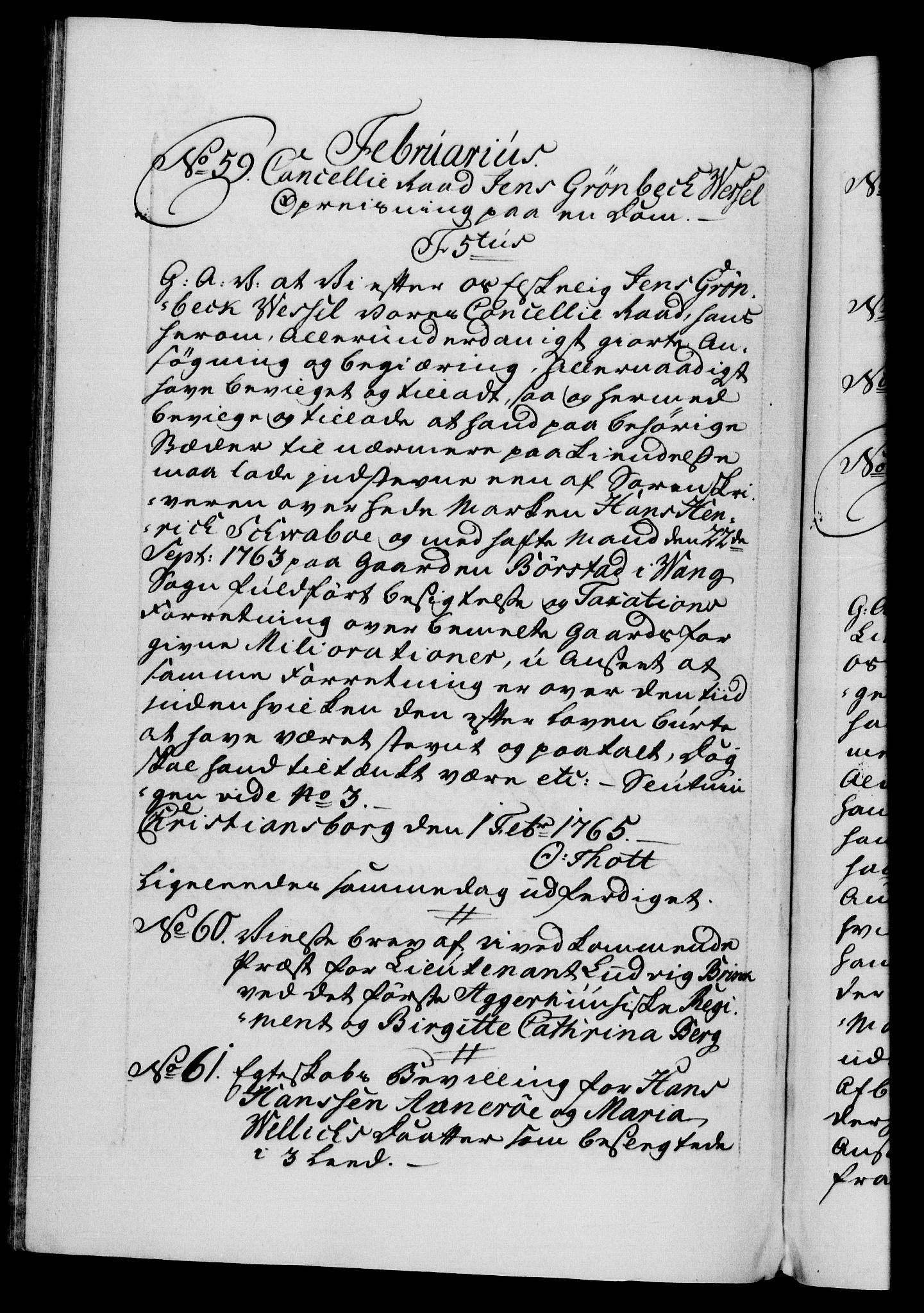 Danske Kanselli 1572-1799, AV/RA-EA-3023/F/Fc/Fca/Fcaa/L0042: Norske registre, 1763-1766, p. 534b