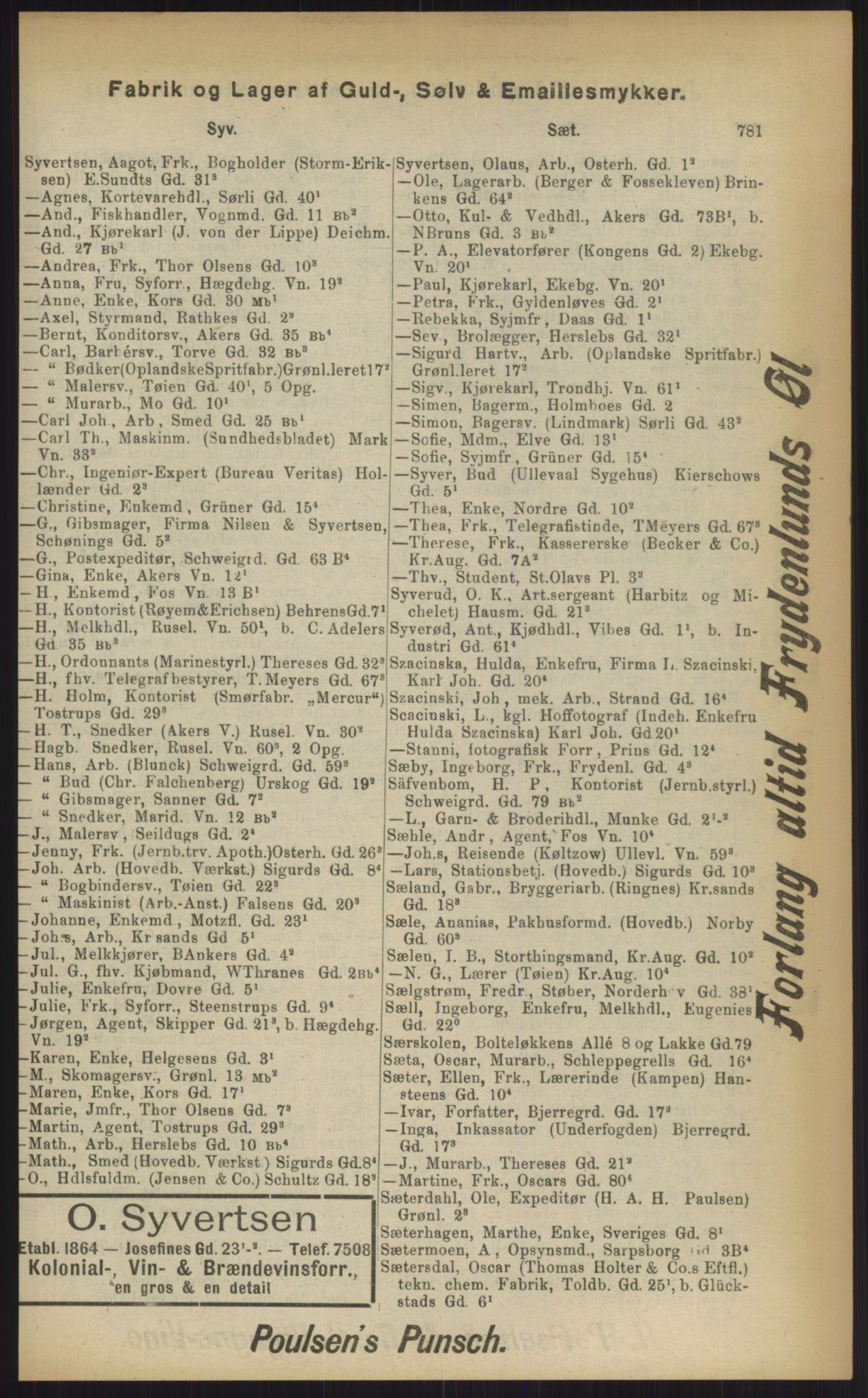 Kristiania/Oslo adressebok, PUBL/-, 1903, p. 781