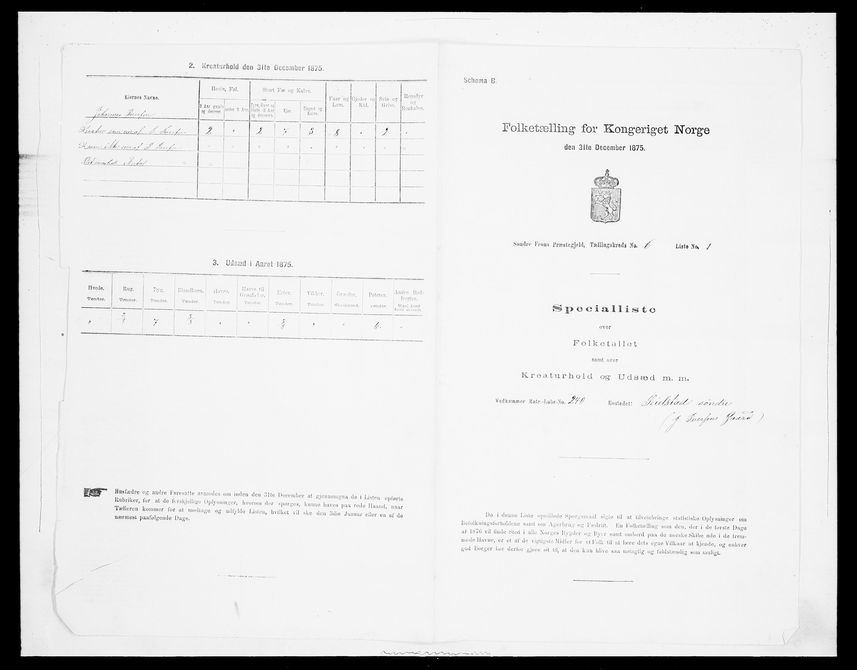 SAH, 1875 census for 0519P Sør-Fron, 1875, p. 844