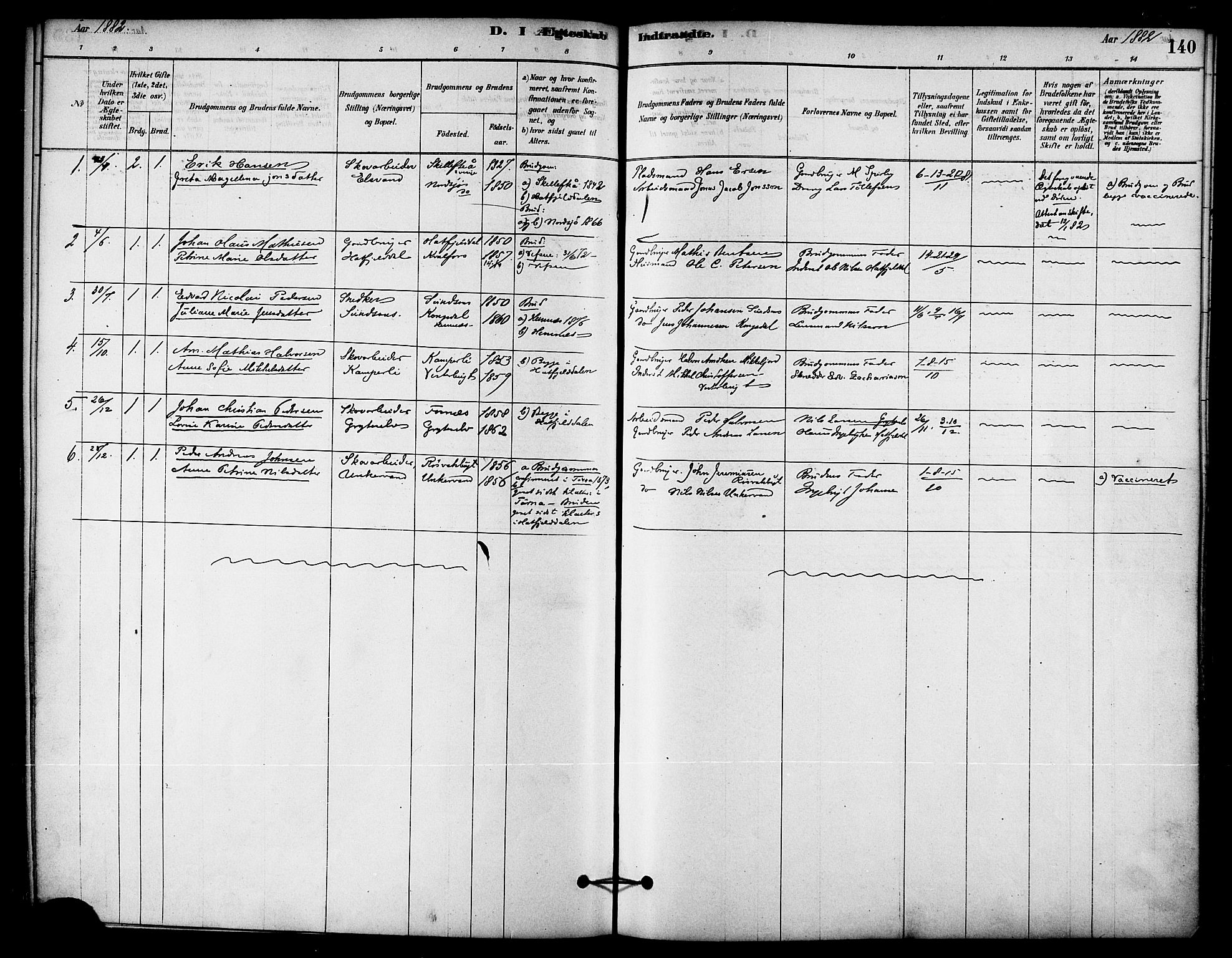 Ministerialprotokoller, klokkerbøker og fødselsregistre - Nordland, AV/SAT-A-1459/823/L0325: Parish register (official) no. 823A02, 1878-1898, p. 140