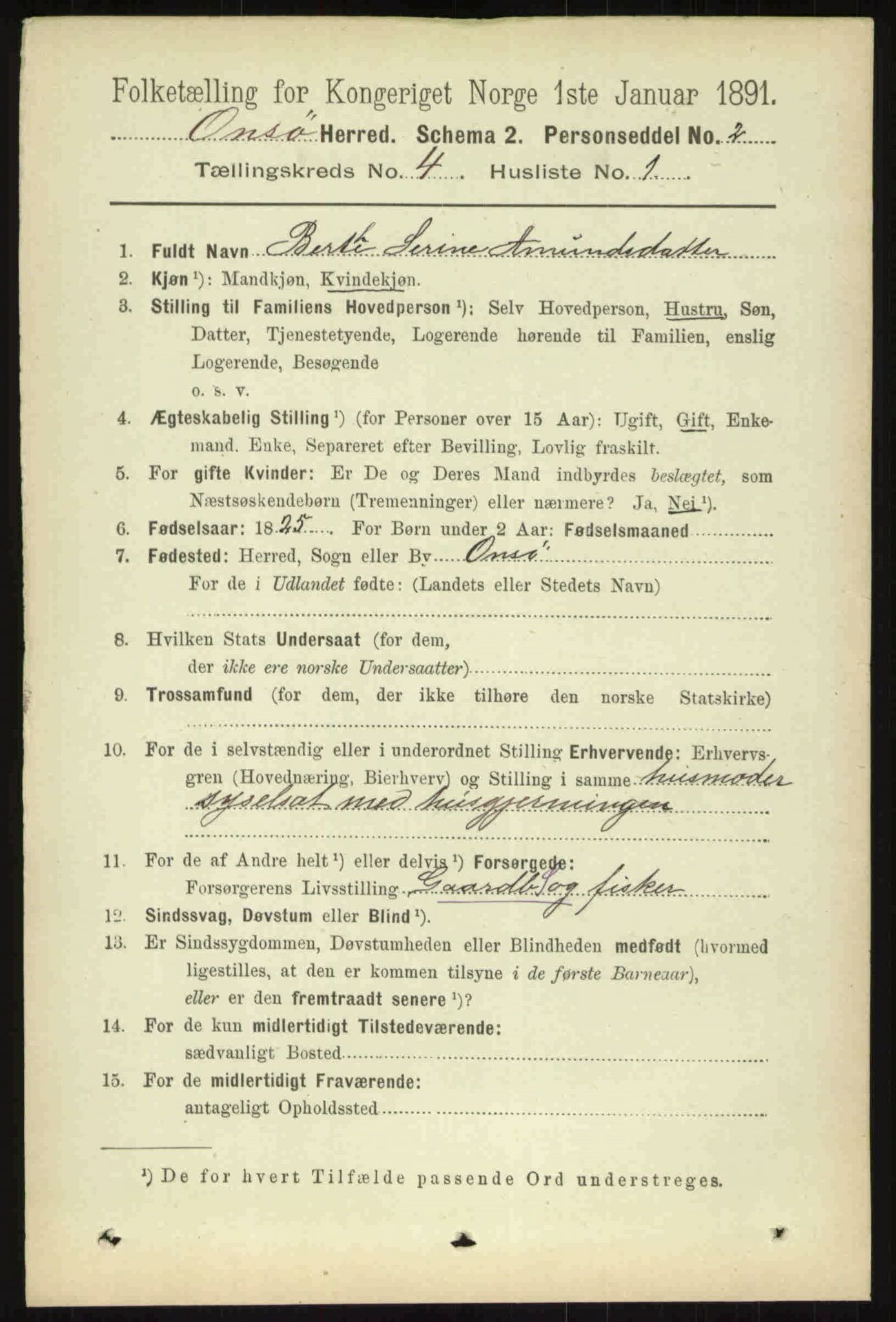 RA, 1891 census for 0134 Onsøy, 1891, p. 2729