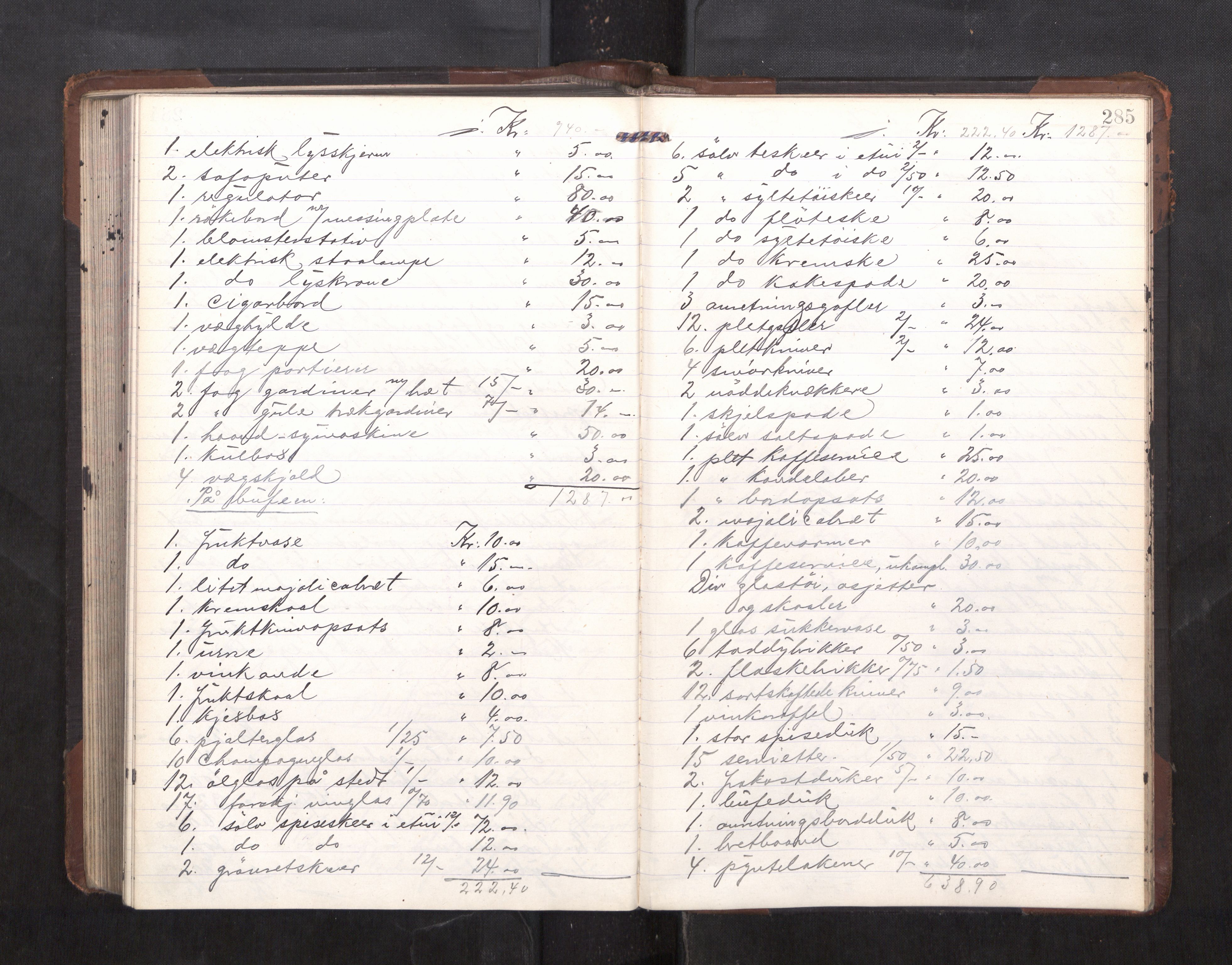 Trondheim byfogd, AV/SAT-A-0003/1/3/3C/L0037: Skifteregistreringsprotokoll - 28/5-8/3. (u/ register), 1918-1921, p. 285