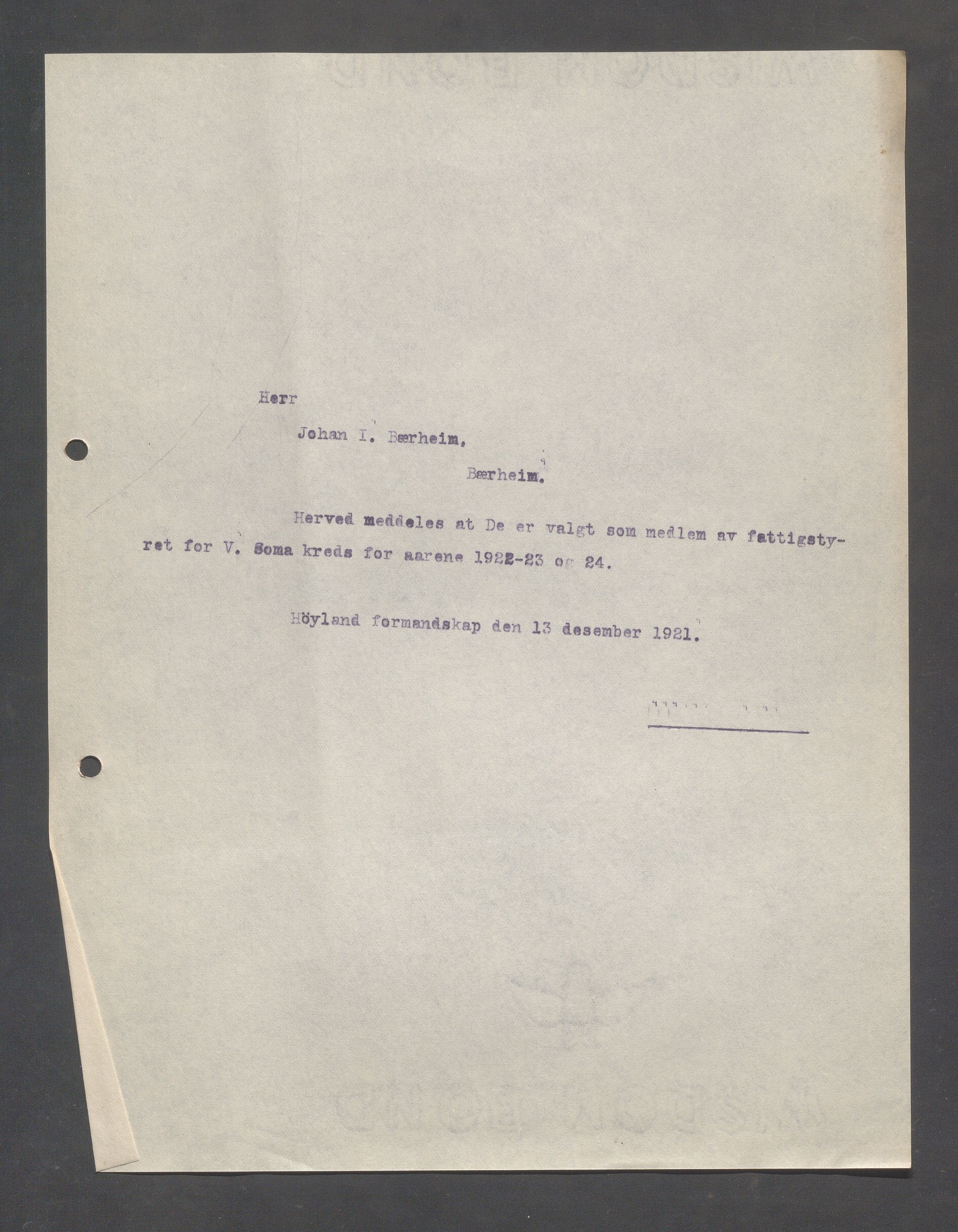 Høyland kommune - Formannskapet, IKAR/K-100046/B/L0005: Kopibok, 1918-1921, p. 777