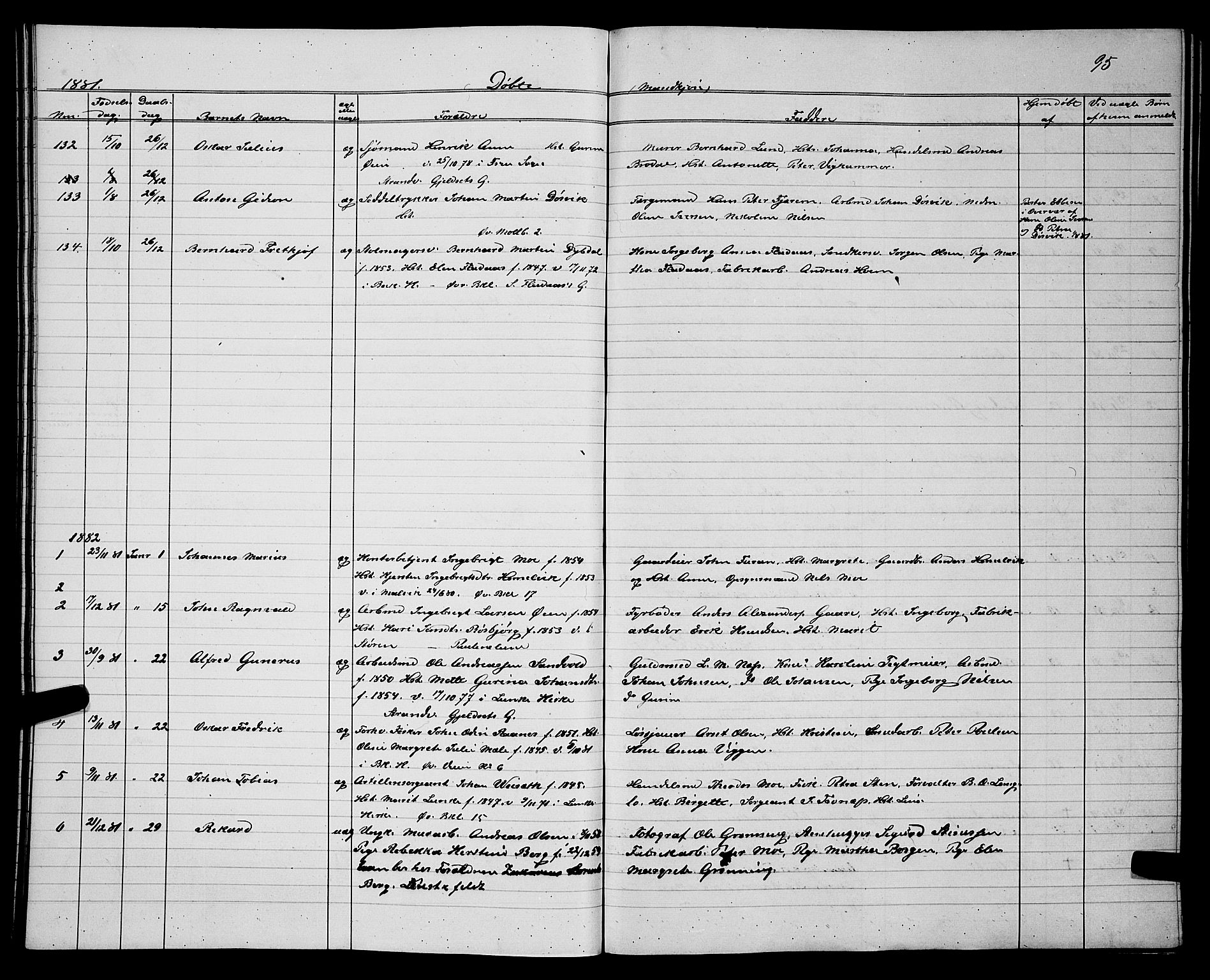 Ministerialprotokoller, klokkerbøker og fødselsregistre - Sør-Trøndelag, SAT/A-1456/604/L0220: Parish register (copy) no. 604C03, 1870-1885, p. 95