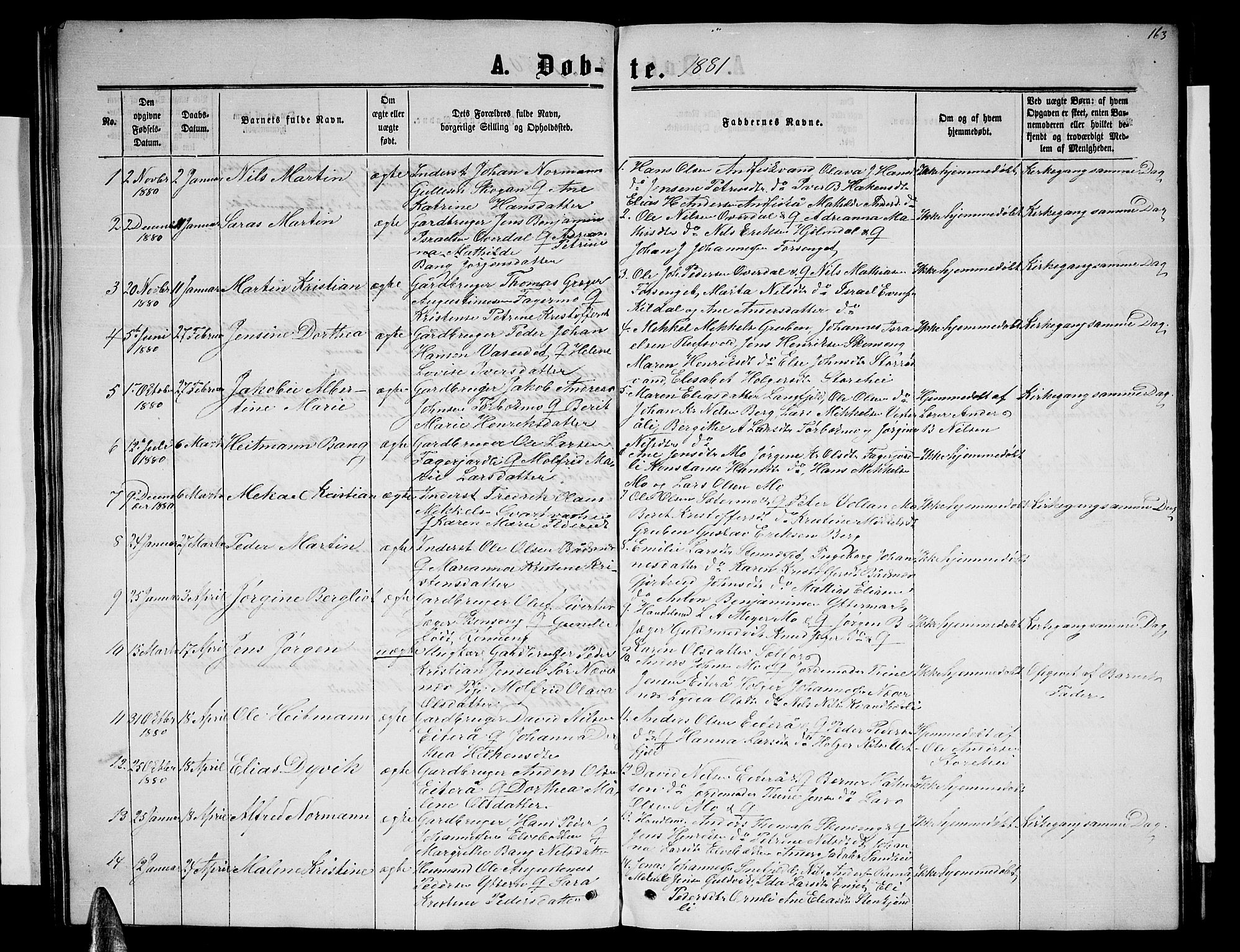 Ministerialprotokoller, klokkerbøker og fødselsregistre - Nordland, SAT/A-1459/827/L0415: Parish register (copy) no. 827C04, 1864-1886, p. 163