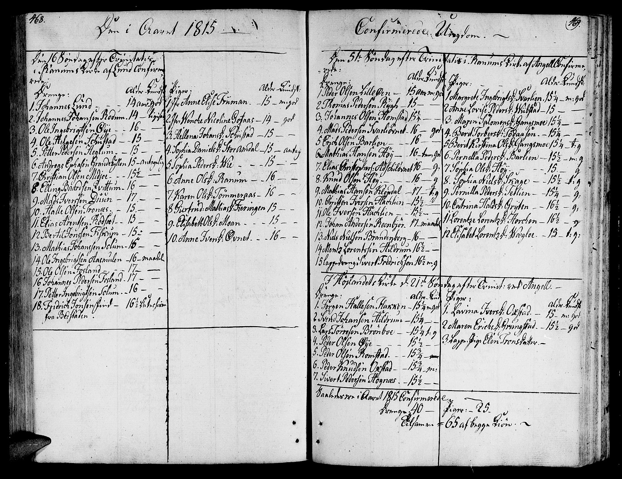 Ministerialprotokoller, klokkerbøker og fødselsregistre - Nord-Trøndelag, SAT/A-1458/764/L0545: Parish register (official) no. 764A05, 1799-1816, p. 468-469