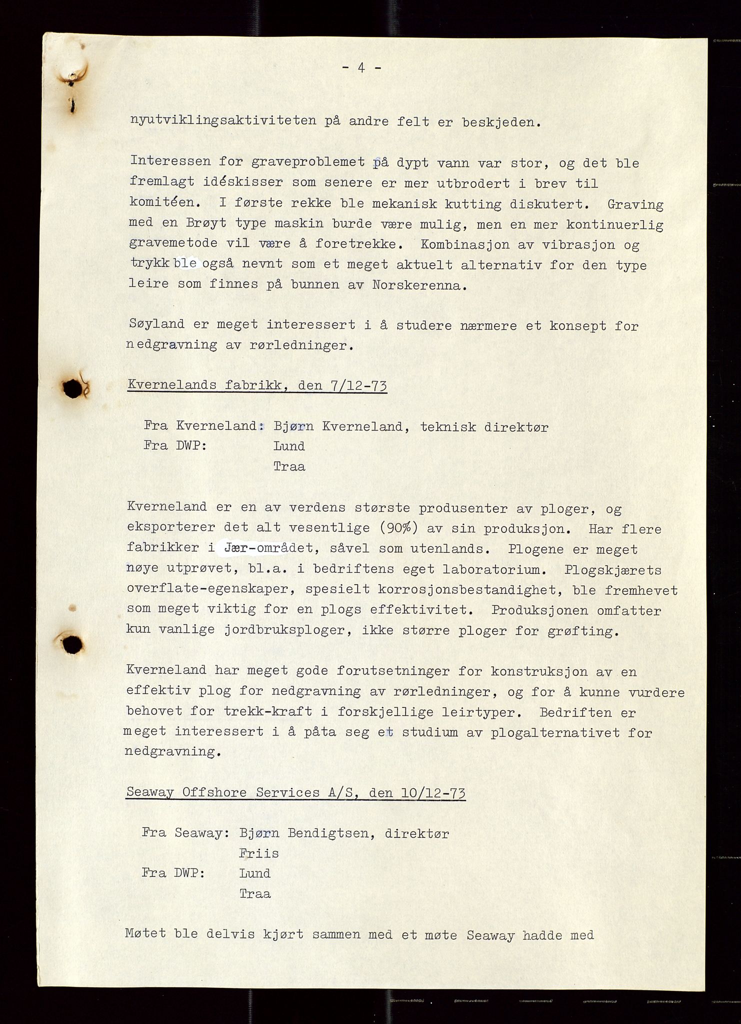 Industridepartementet, Oljekontoret, AV/SAST-A-101348/Di/L0004: DWP, møter, komite`møter, 761 forskning/teknologi, 1972-1975, p. 482