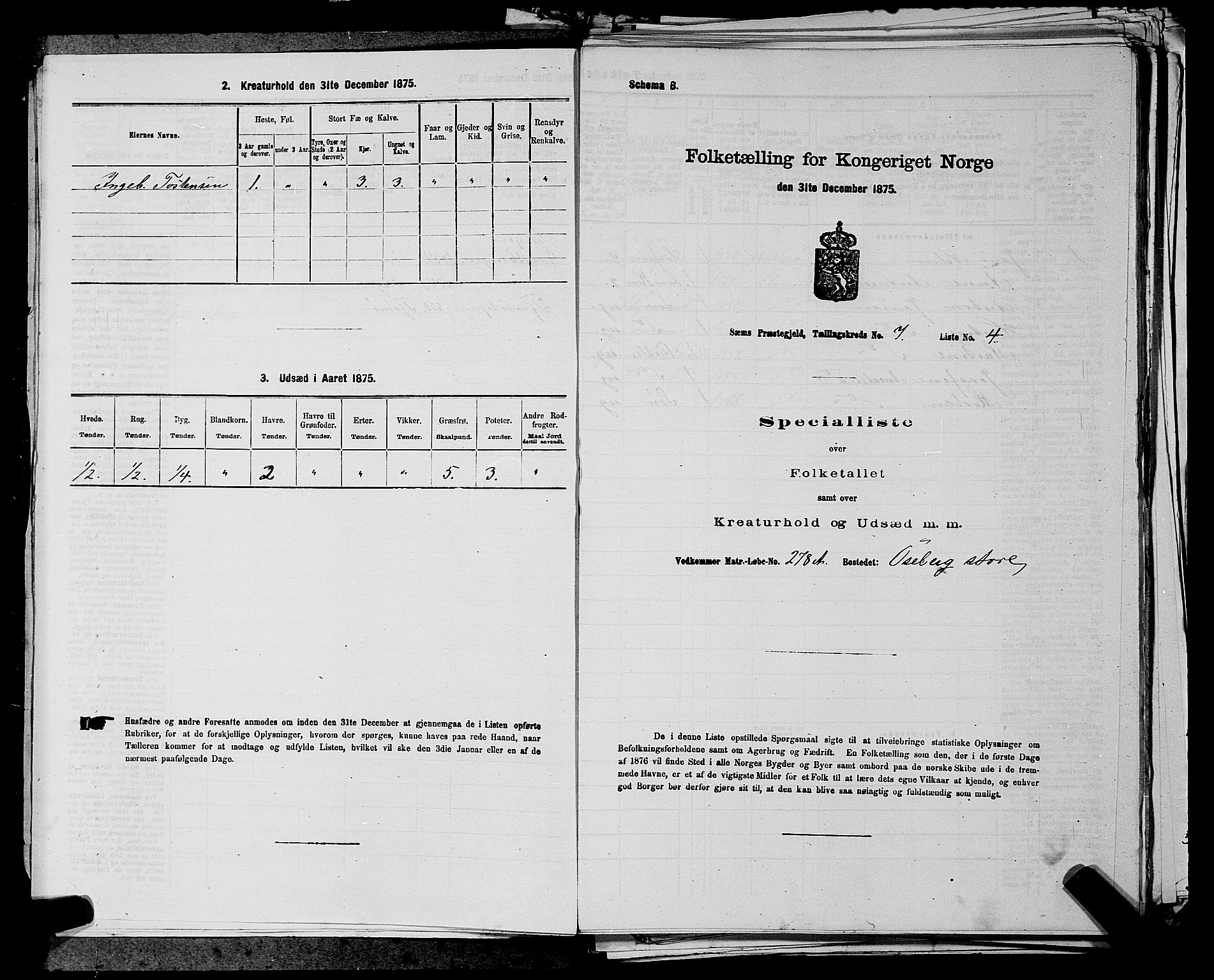 SAKO, 1875 census for 0721P Sem, 1875, p. 1139