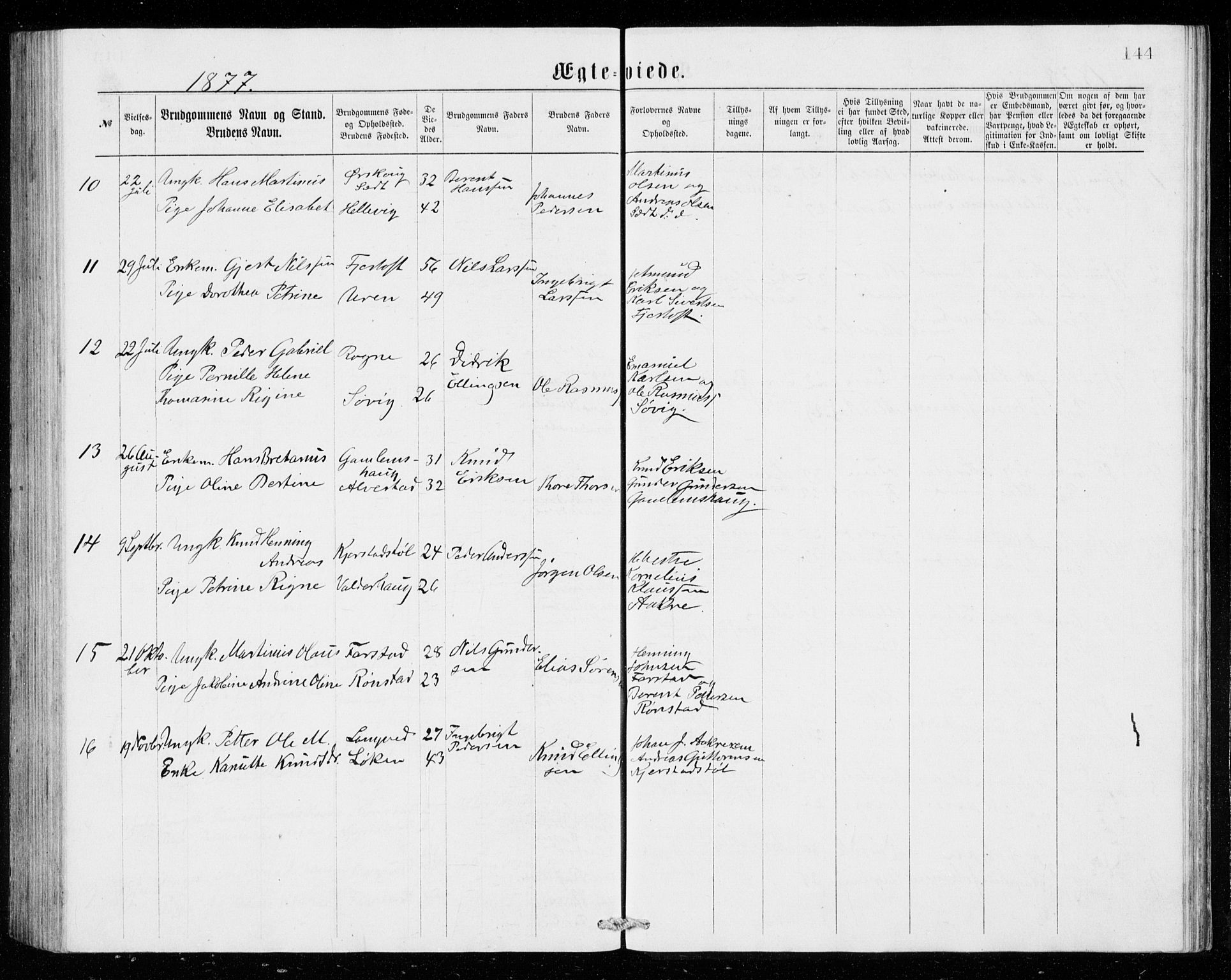 Ministerialprotokoller, klokkerbøker og fødselsregistre - Møre og Romsdal, SAT/A-1454/536/L0509: Parish register (copy) no. 536C04, 1871-1881, p. 144