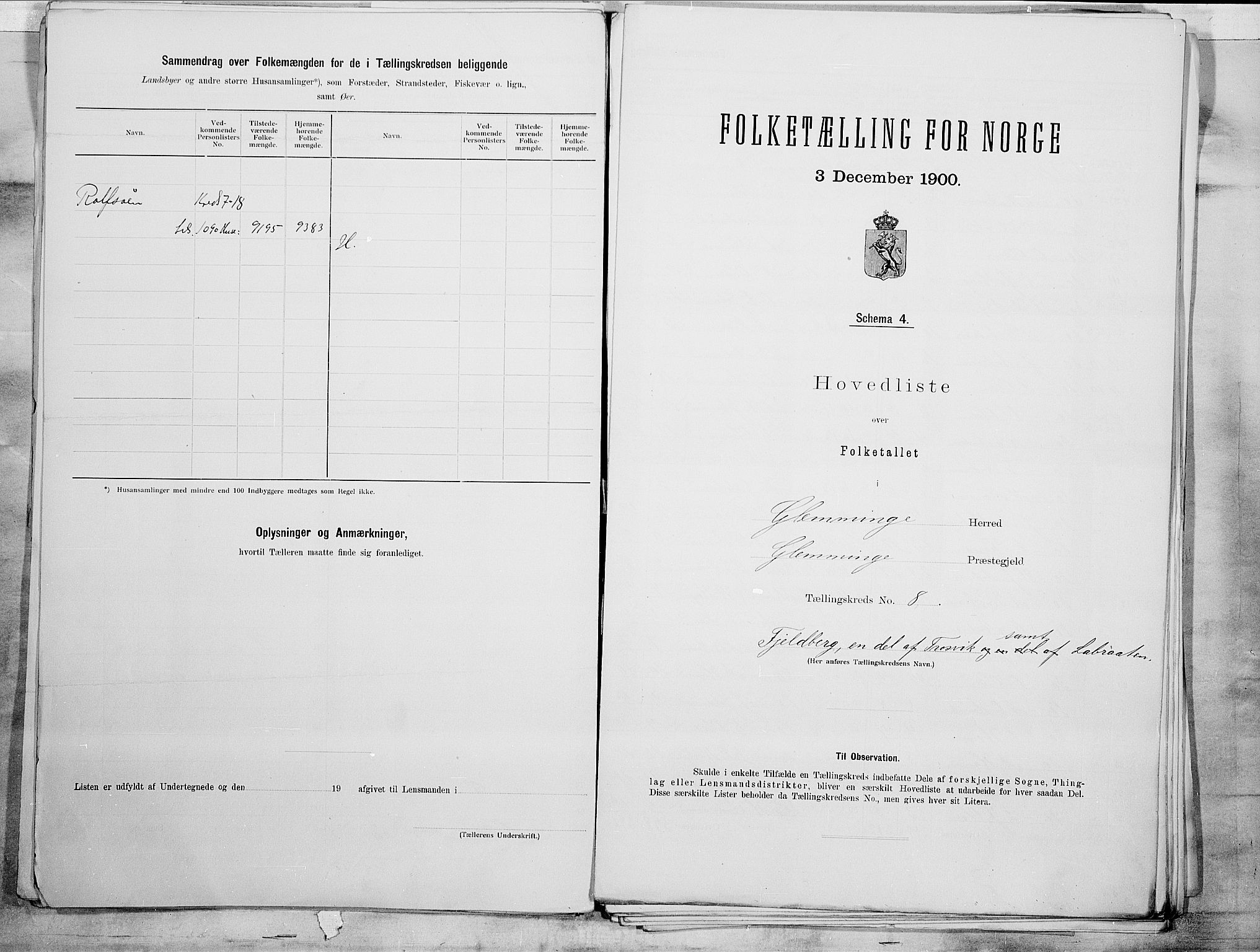 SAO, 1900 census for Glemmen, 1900, p. 18