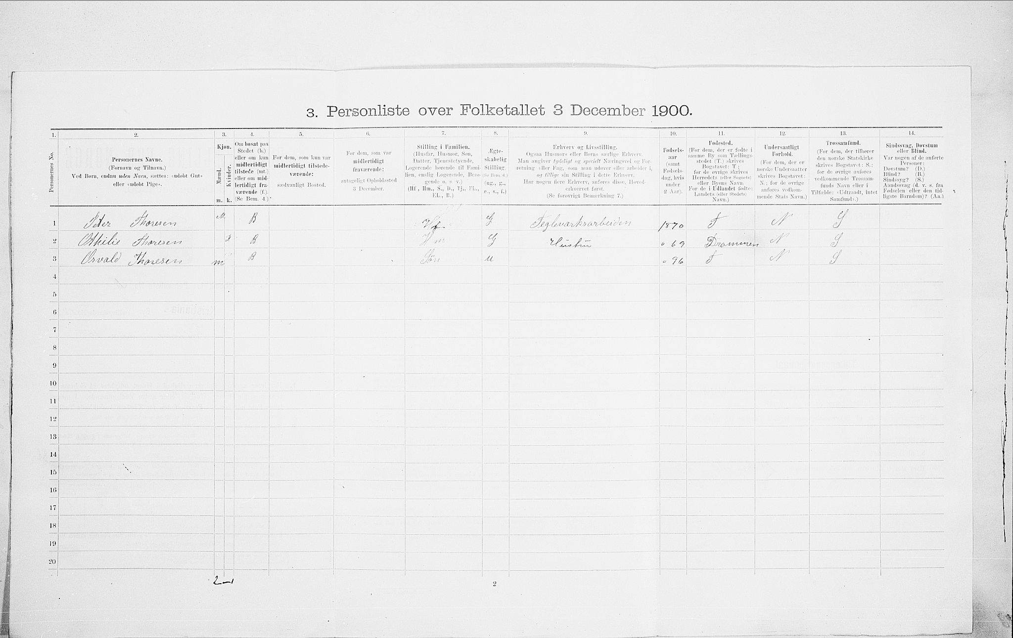 SAO, 1900 census for Kristiania, 1900, p. 103733