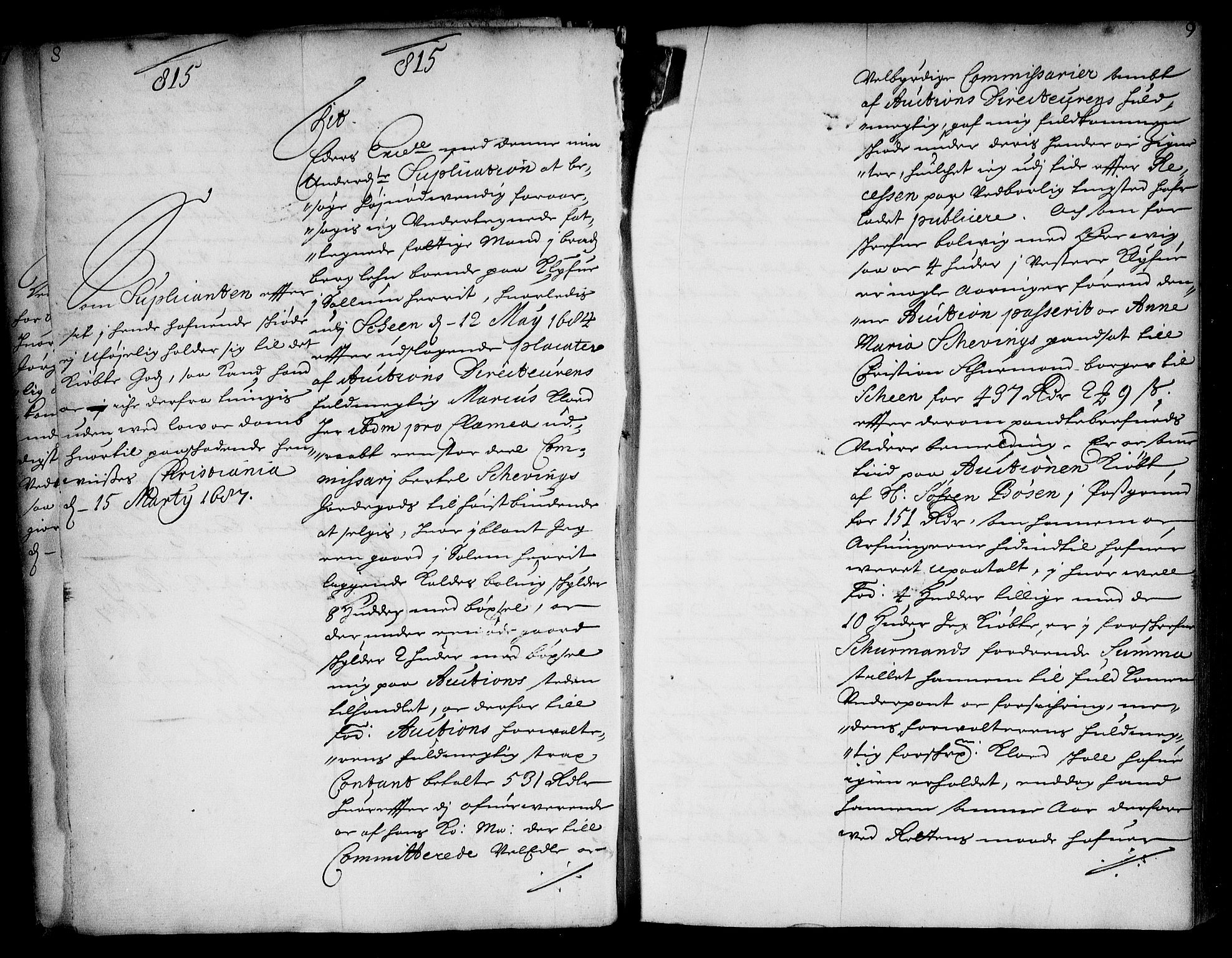 Stattholderembetet 1572-1771, AV/RA-EA-2870/Ae/L0004: Supplikasjons- og resolusjonsprotokoll, 1687, p. 8b-9a
