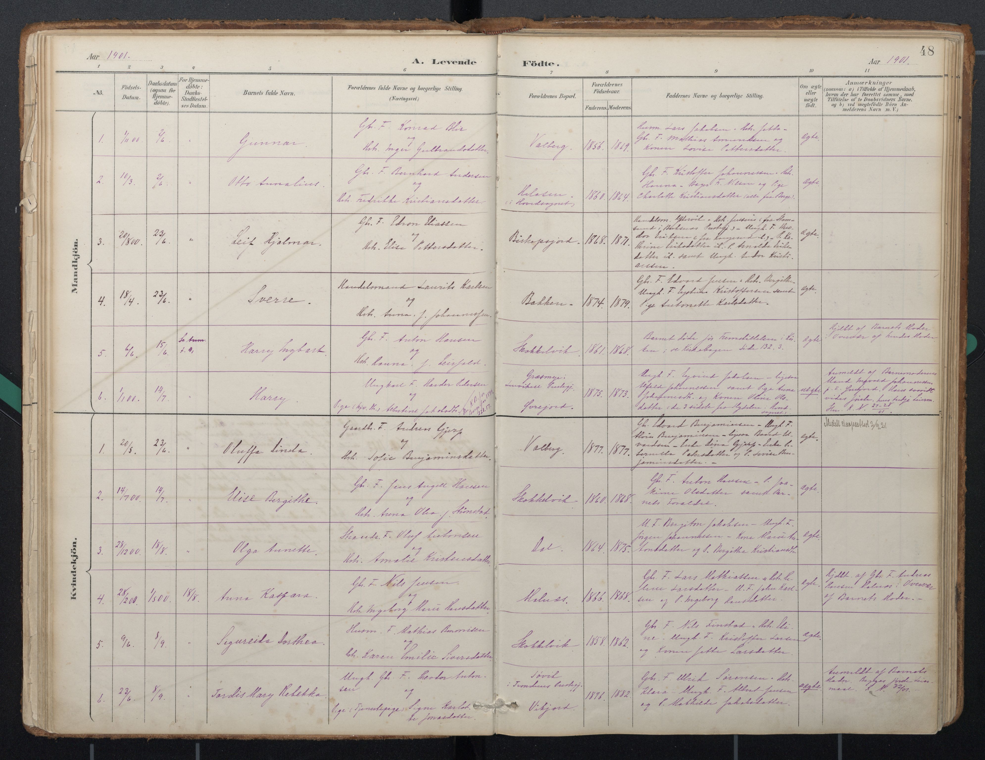 Ministerialprotokoller, klokkerbøker og fødselsregistre - Nordland, SAT/A-1459/884/L1193: Parish register (official) no. 884A01, 1888-1905, p. 48