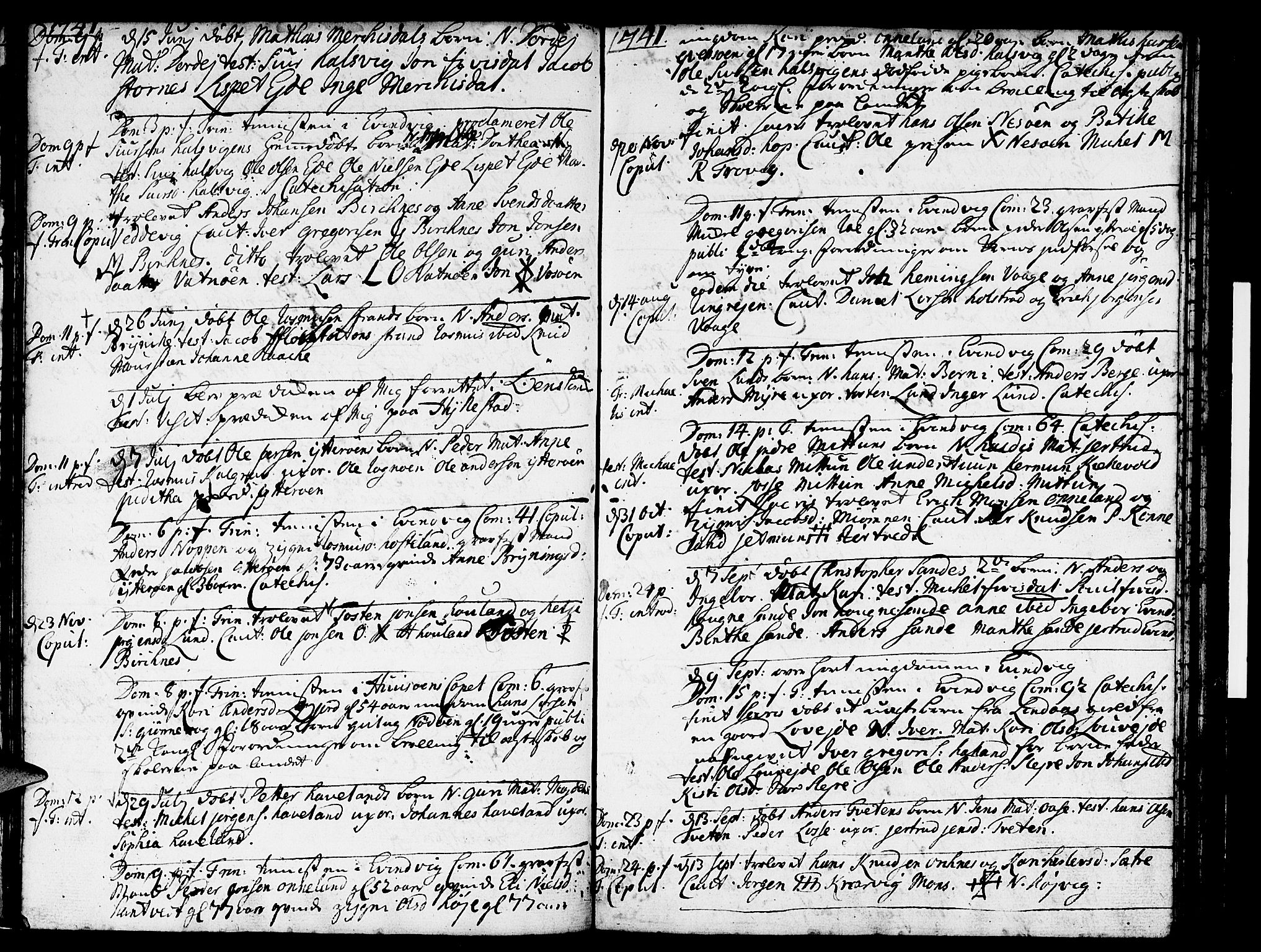 Gulen sokneprestembete, SAB/A-80201/H/Haa/Haaa/L0011: Parish register (official) no. A 11, 1736-1749, p. 31