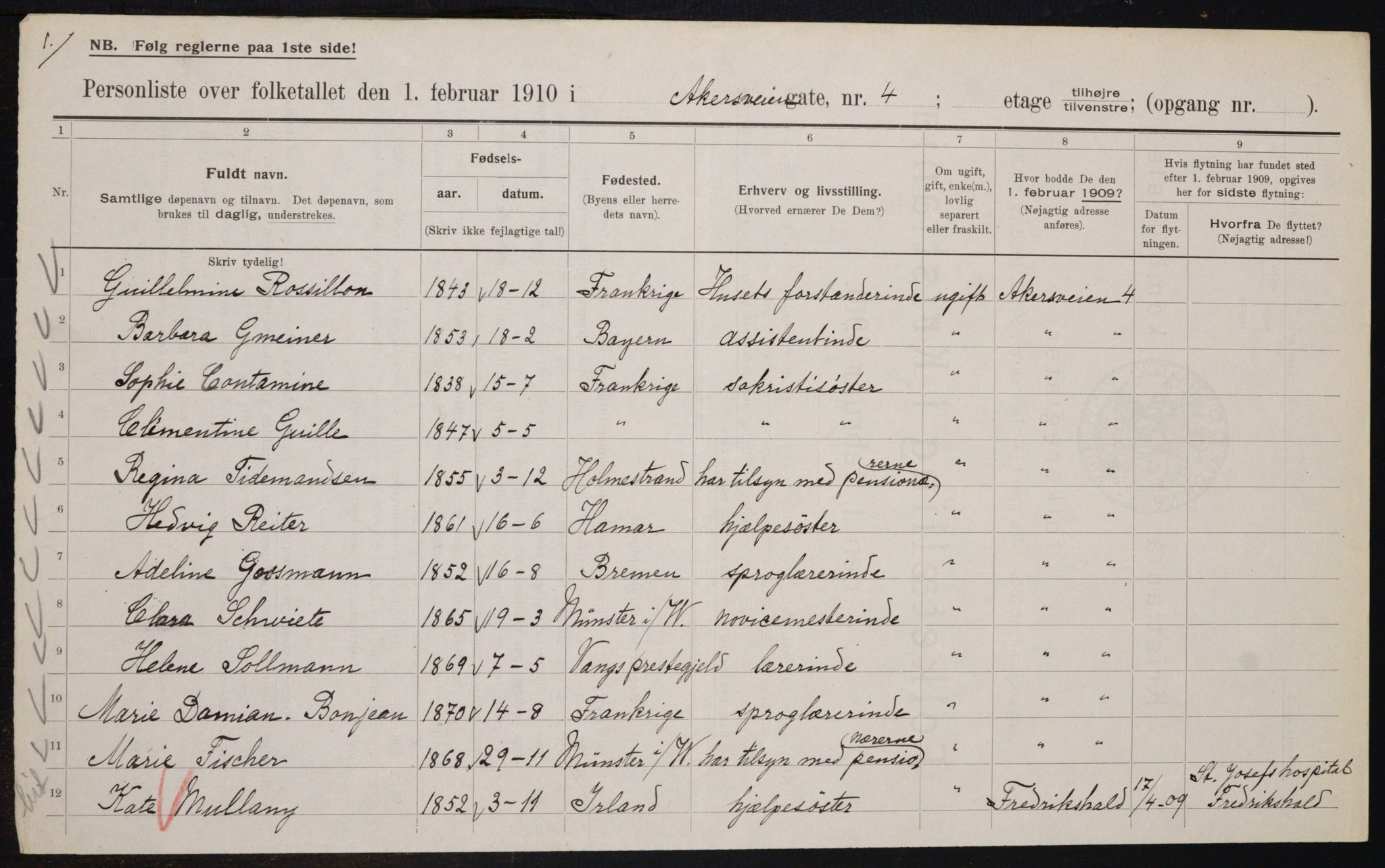 OBA, Municipal Census 1910 for Kristiania, 1910, p. 762