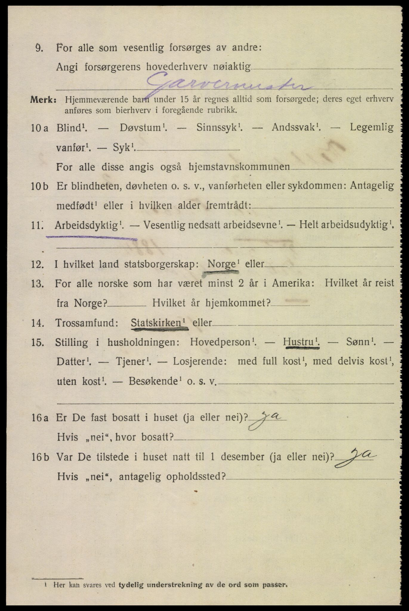SAK, 1920 census for Flekkefjord, 1920, p. 3231