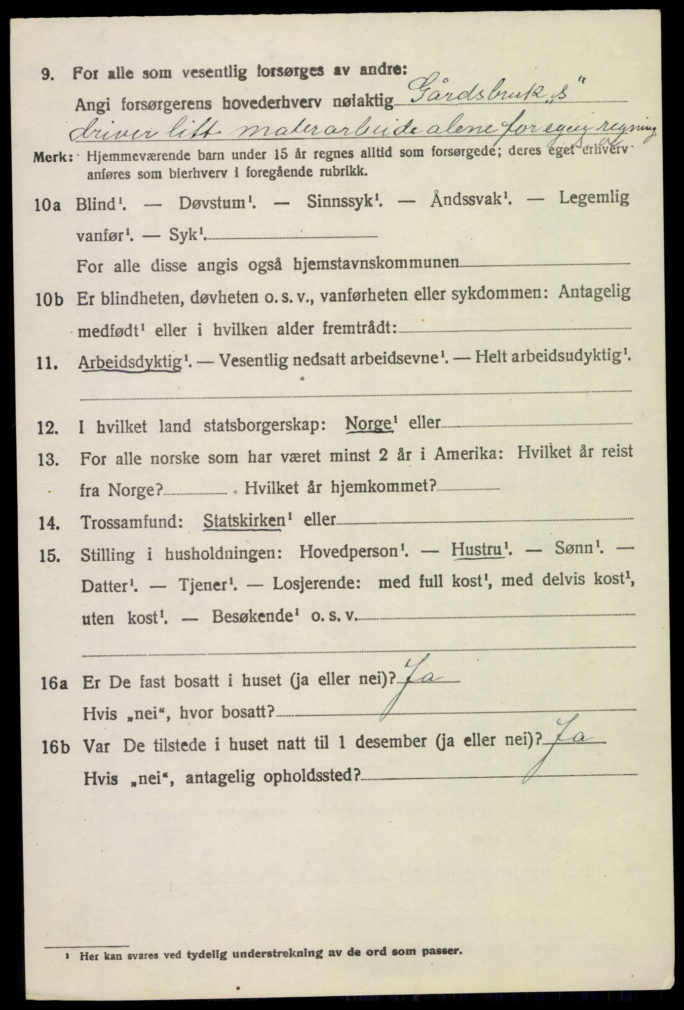 SAH, 1920 census for Øyer, 1920, p. 4264