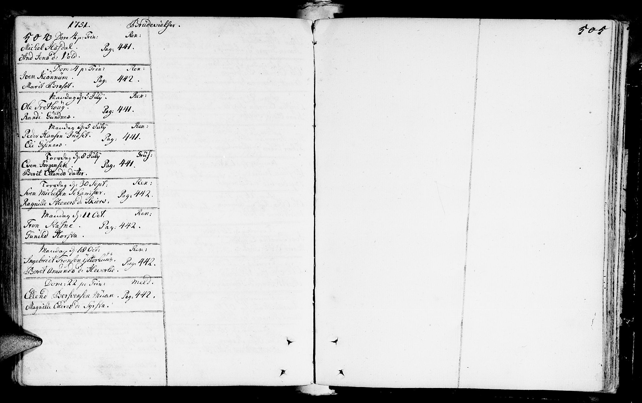 Ministerialprotokoller, klokkerbøker og fødselsregistre - Sør-Trøndelag, SAT/A-1456/672/L0850: Parish register (official) no. 672A03, 1725-1751, p. 504-505