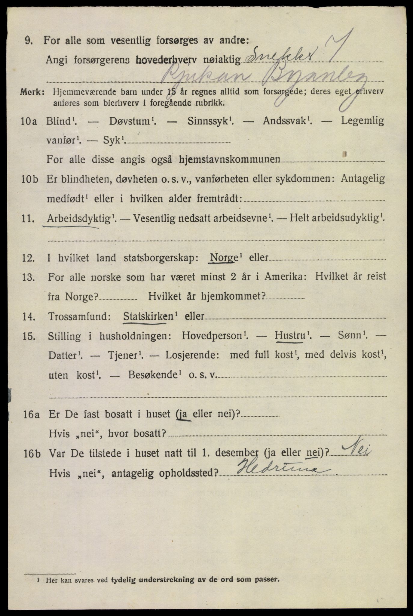 SAKO, 1920 census for Tinn, 1920, p. 7937