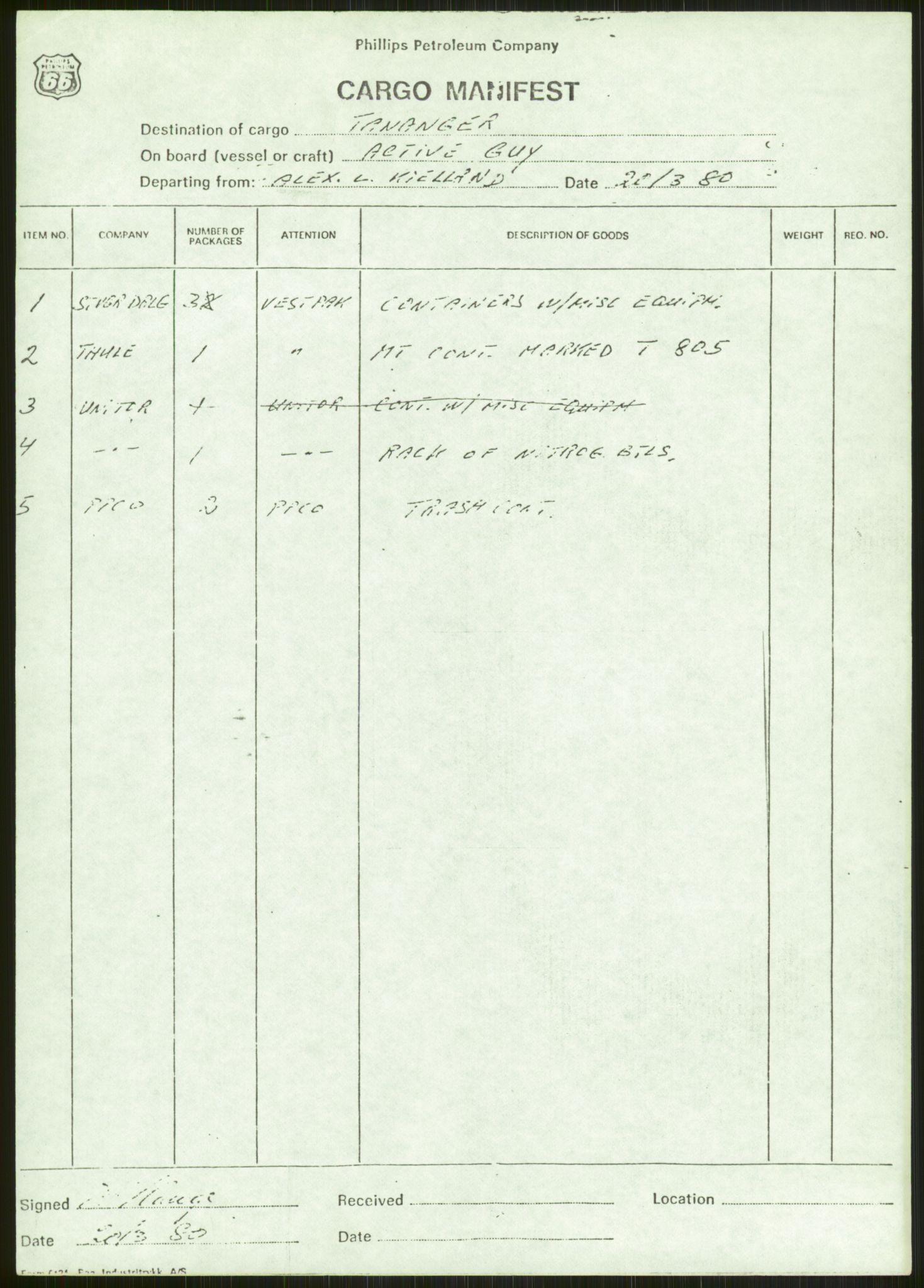 Justisdepartementet, Granskningskommisjonen ved Alexander Kielland-ulykken 27.3.1980, AV/RA-S-1165/D/L0024: A Alexander L. Kielland (A1-A2, A7-A9, A14, A22, A16 av 31)/ E CFEM (E1, E3-E6 av 27)/ F Richard Ducros (Doku.liste + F1-F6 av 8)/ H Sjøfartsdirektoratet/Skipskontrollen (H12, H14-H16, H44, H49, H51 av 52), 1980-1981, p. 25