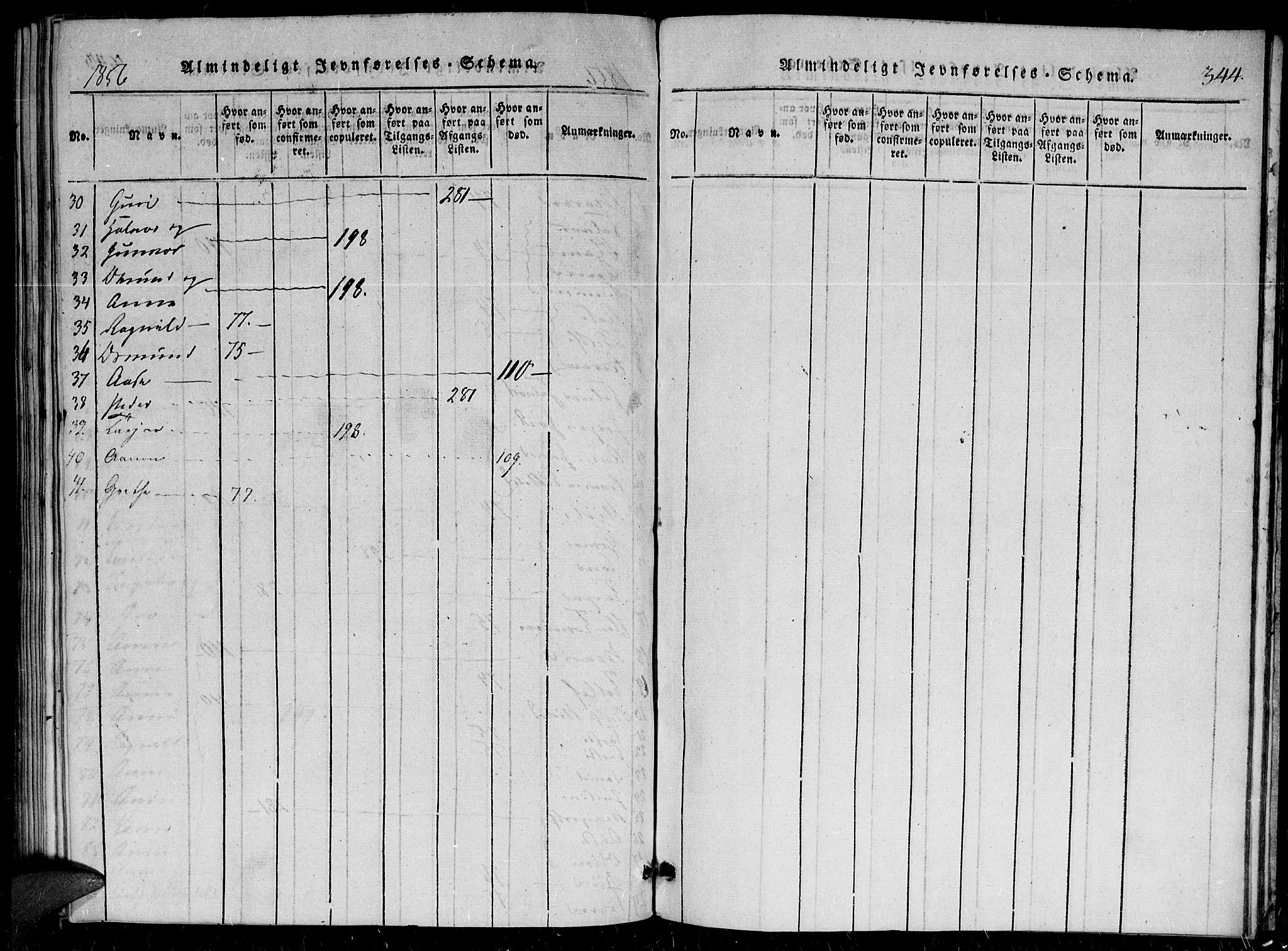 Herefoss sokneprestkontor, AV/SAK-1111-0019/F/Fa/Faa/L0001: Parish register (official) no. A 1, 1816-1860, p. 344