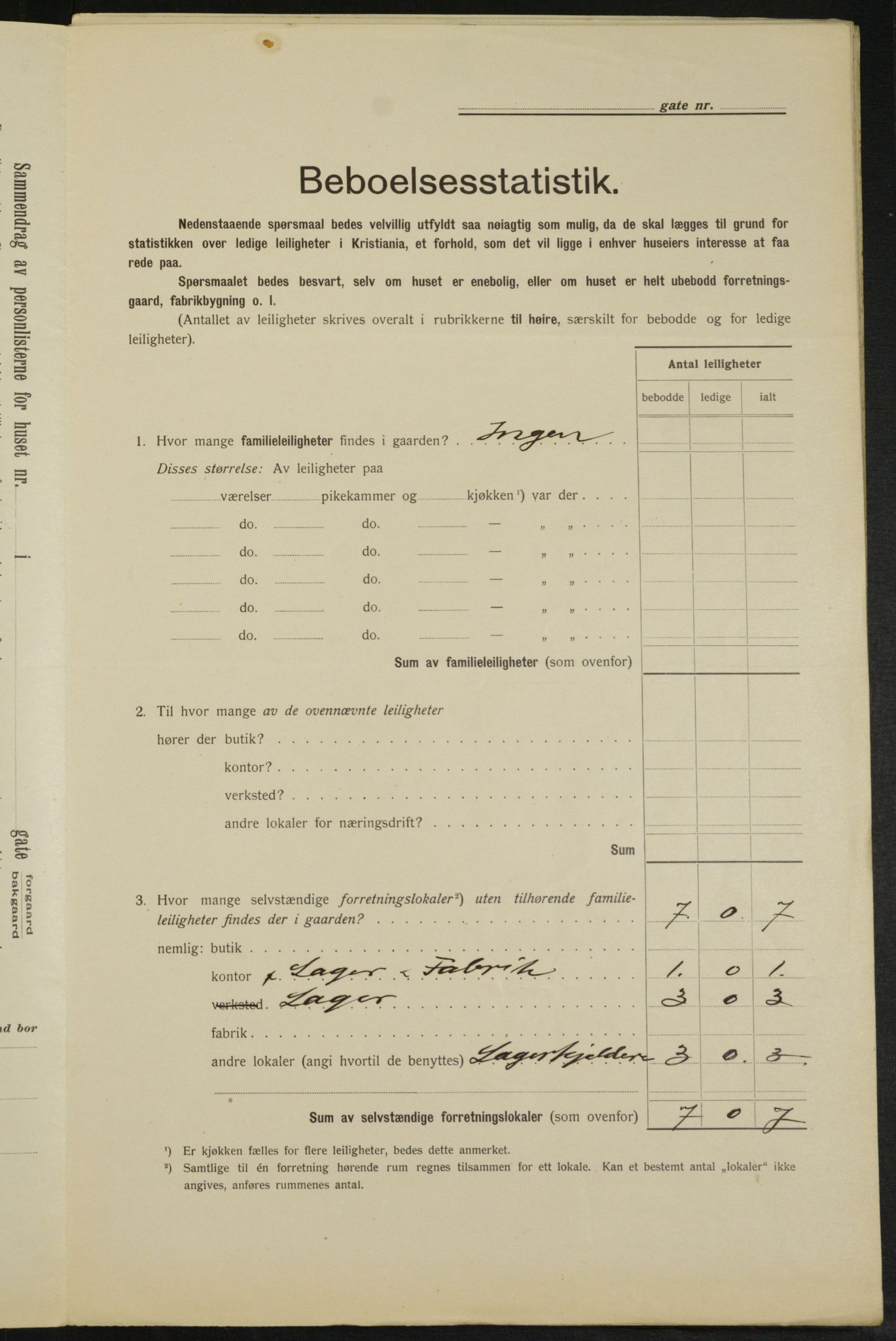 OBA, Municipal Census 1913 for Kristiania, 1913, p. 30258