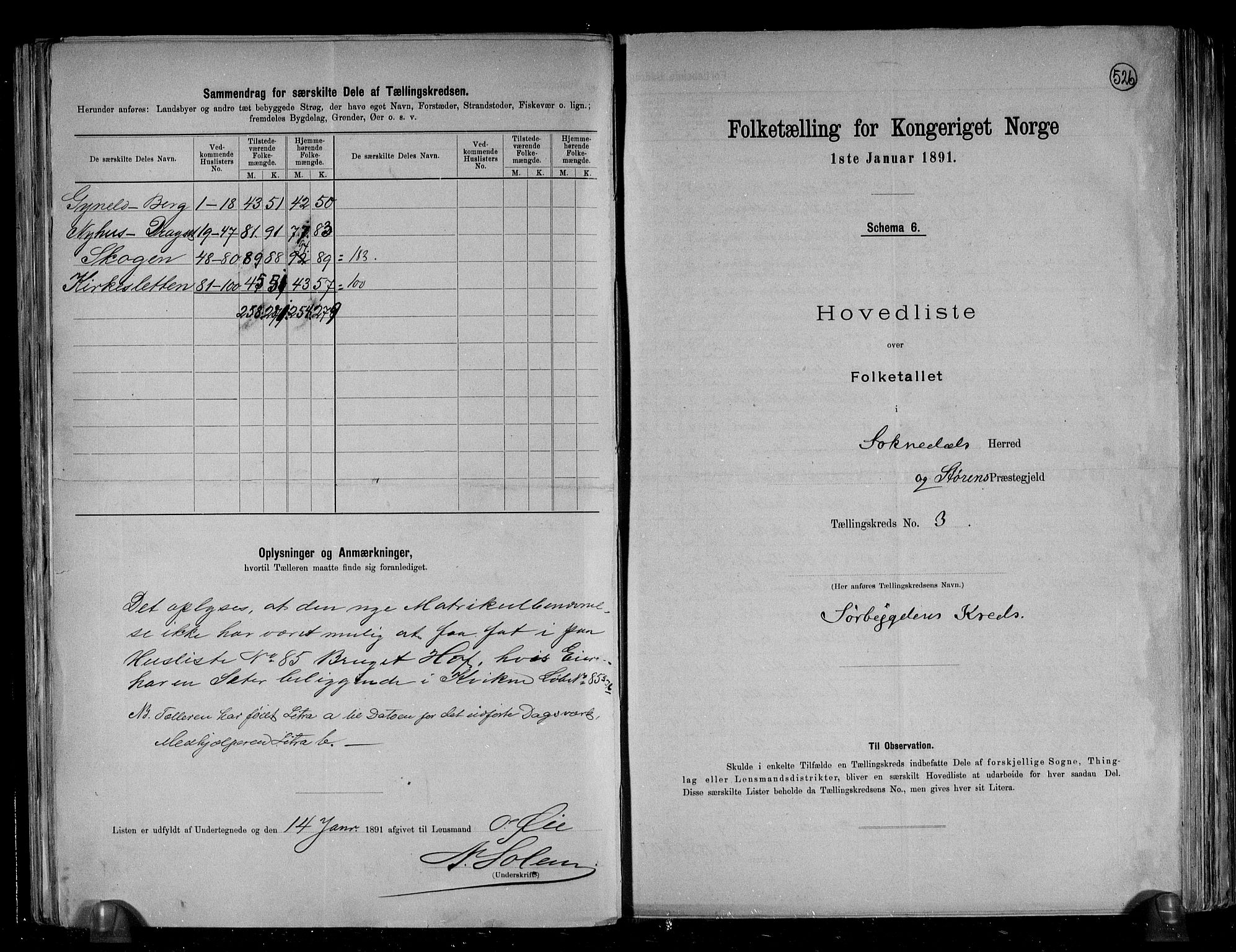 RA, 1891 census for 1649 Soknedal, 1891, p. 9