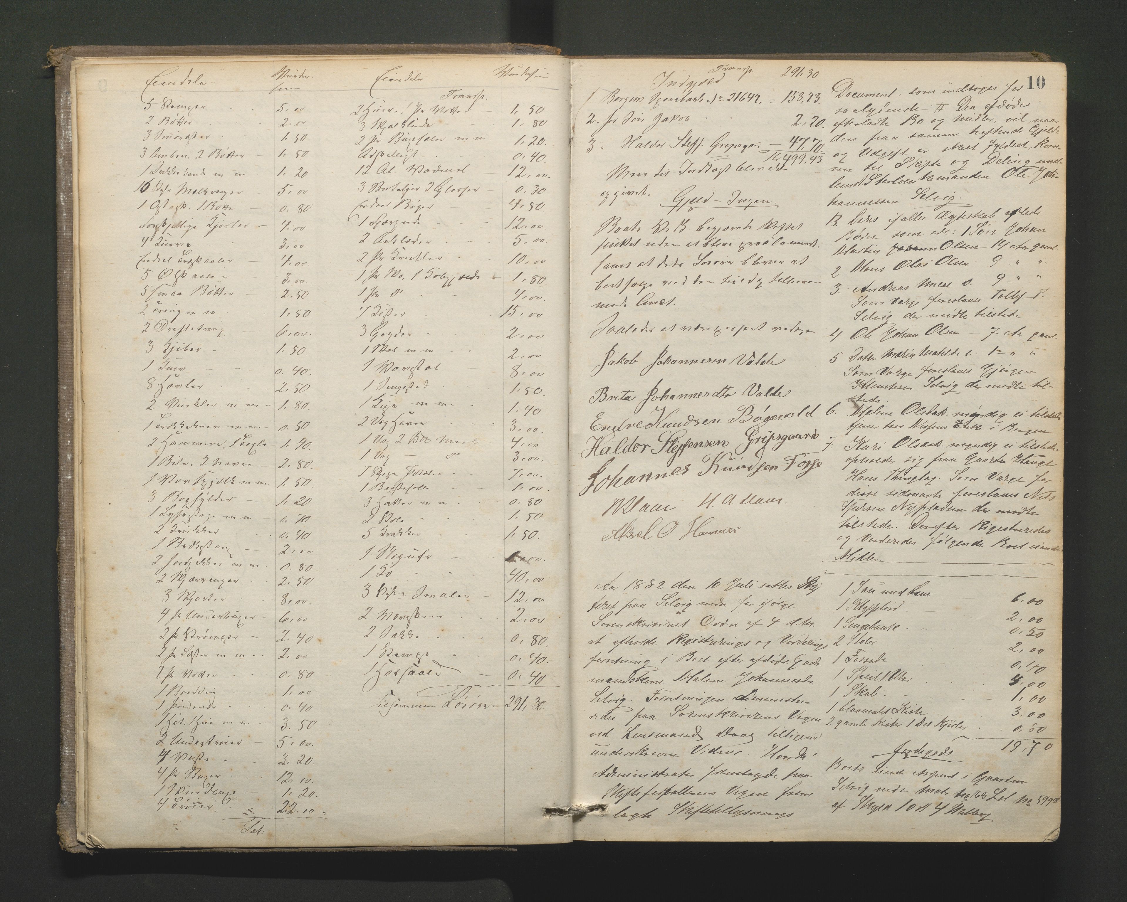 Lensmannen i Hamre, AV/SAB-A-32601/0006/L0001: Registreringsprotokoll, 1881-1896, p. 9b-10a