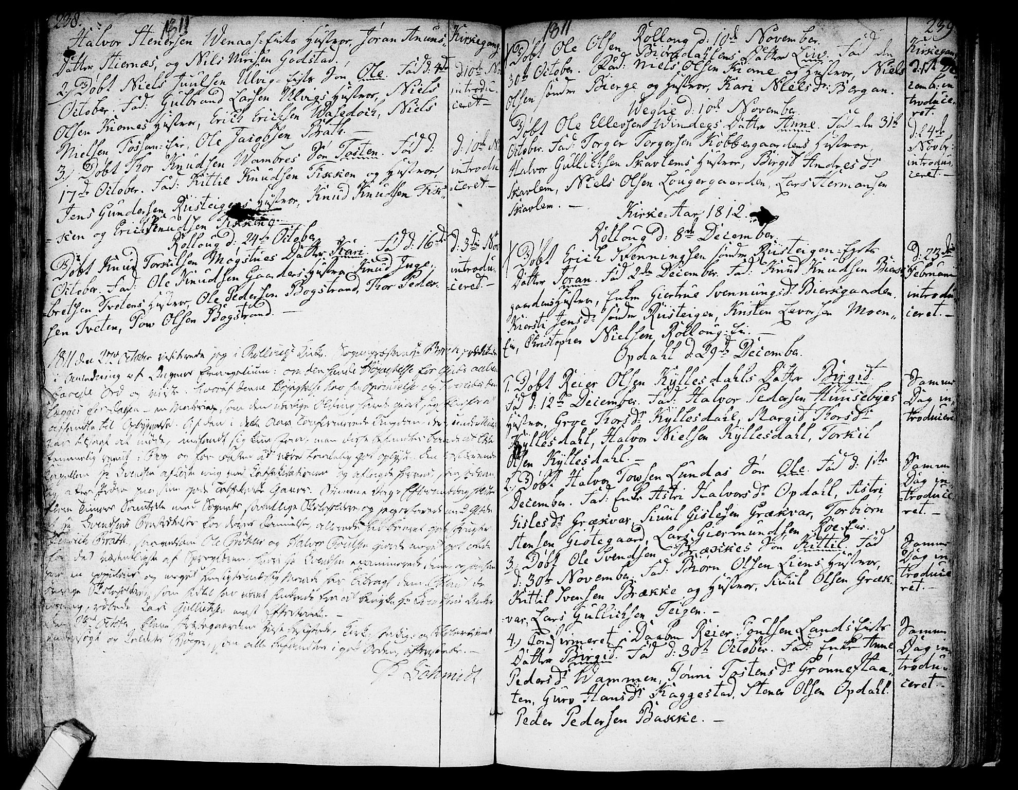 Rollag kirkebøker, SAKO/A-240/F/Fa/L0005: Parish register (official) no. I 5, 1792-1814, p. 238-239