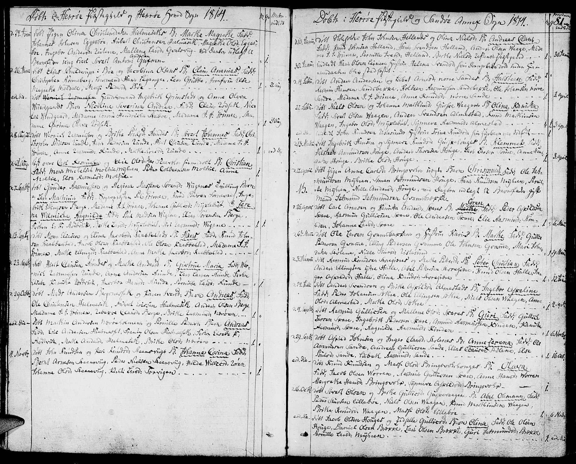 Ministerialprotokoller, klokkerbøker og fødselsregistre - Møre og Romsdal, AV/SAT-A-1454/507/L0068: Parish register (official) no. 507A03, 1789-1825, p. 81