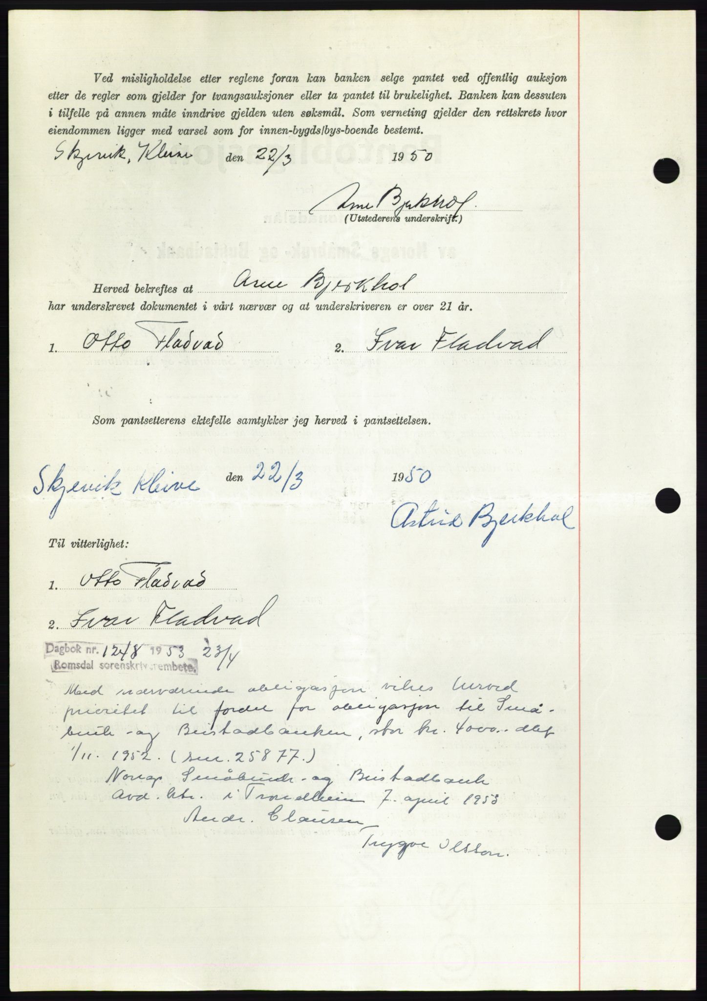 Romsdal sorenskriveri, AV/SAT-A-4149/1/2/2C: Mortgage book no. B5, 1949-1950, Diary no: : 1333/1950