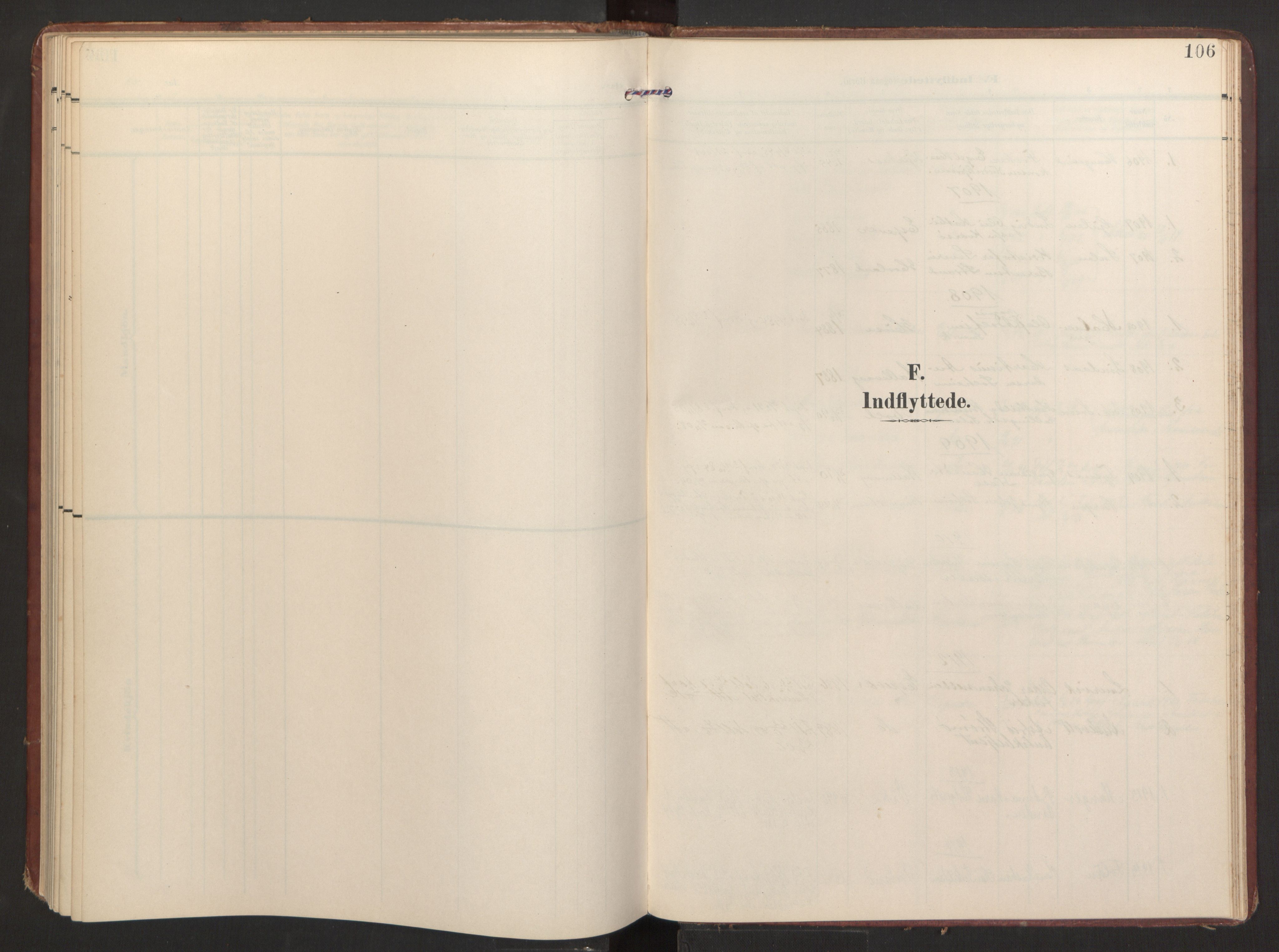 Finnås sokneprestembete, AV/SAB-A-99925/H/Ha/Haa/Haad/L0003: Parish register (official) no. D 3, 1907-1921, p. 106