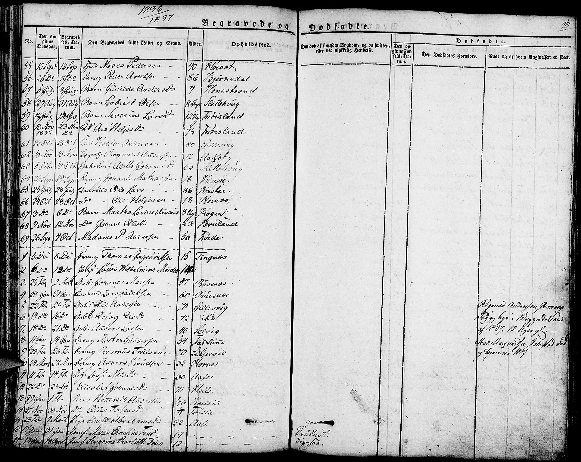 Førde sokneprestembete, SAB/A-79901/H/Haa/Haaa/L0006: Parish register (official) no. A 6, 1821-1842, p. 419