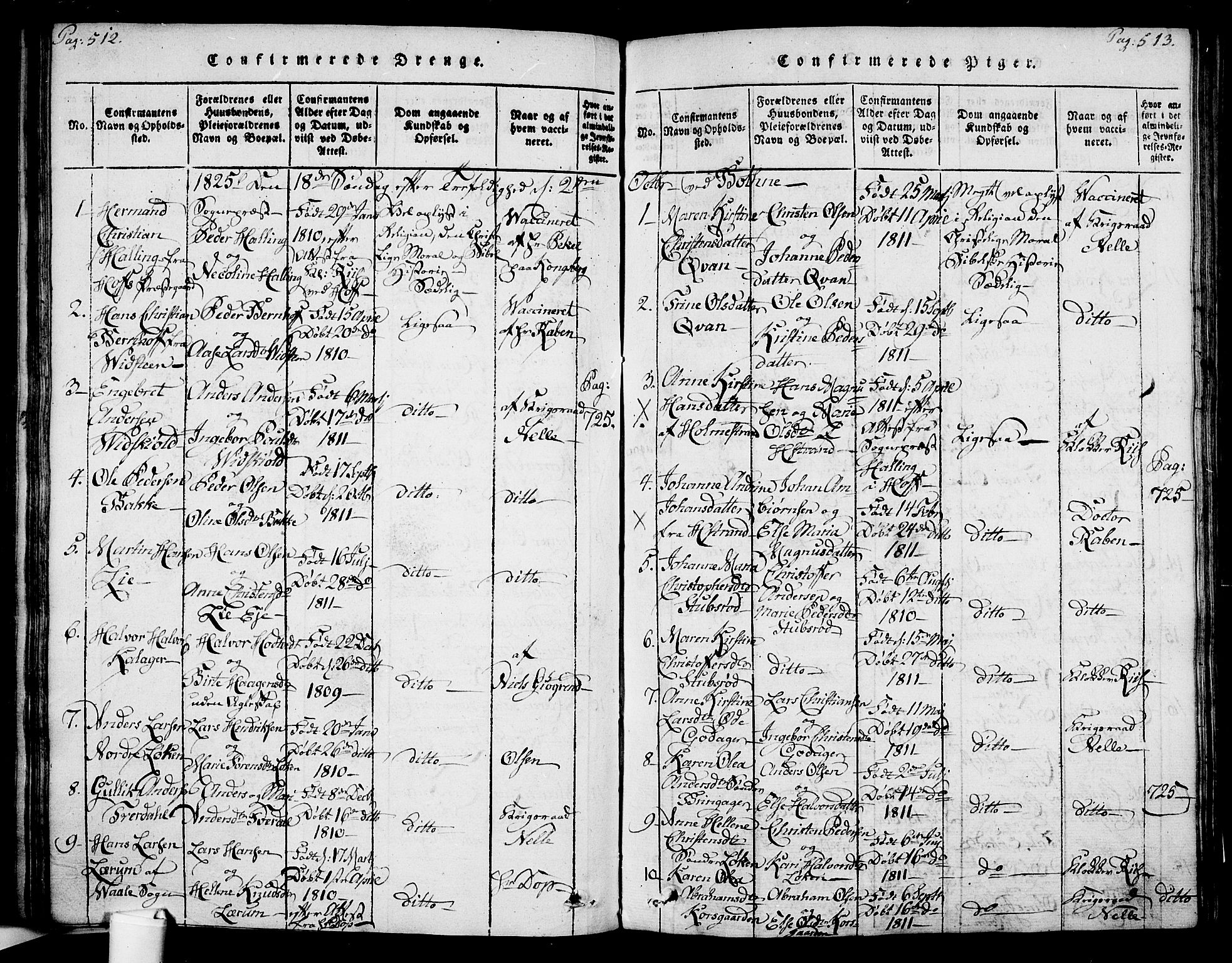 Botne kirkebøker, SAKO/A-340/F/Fa/L0005: Parish register (official) no. I 5, 1814-1836, p. 512-513