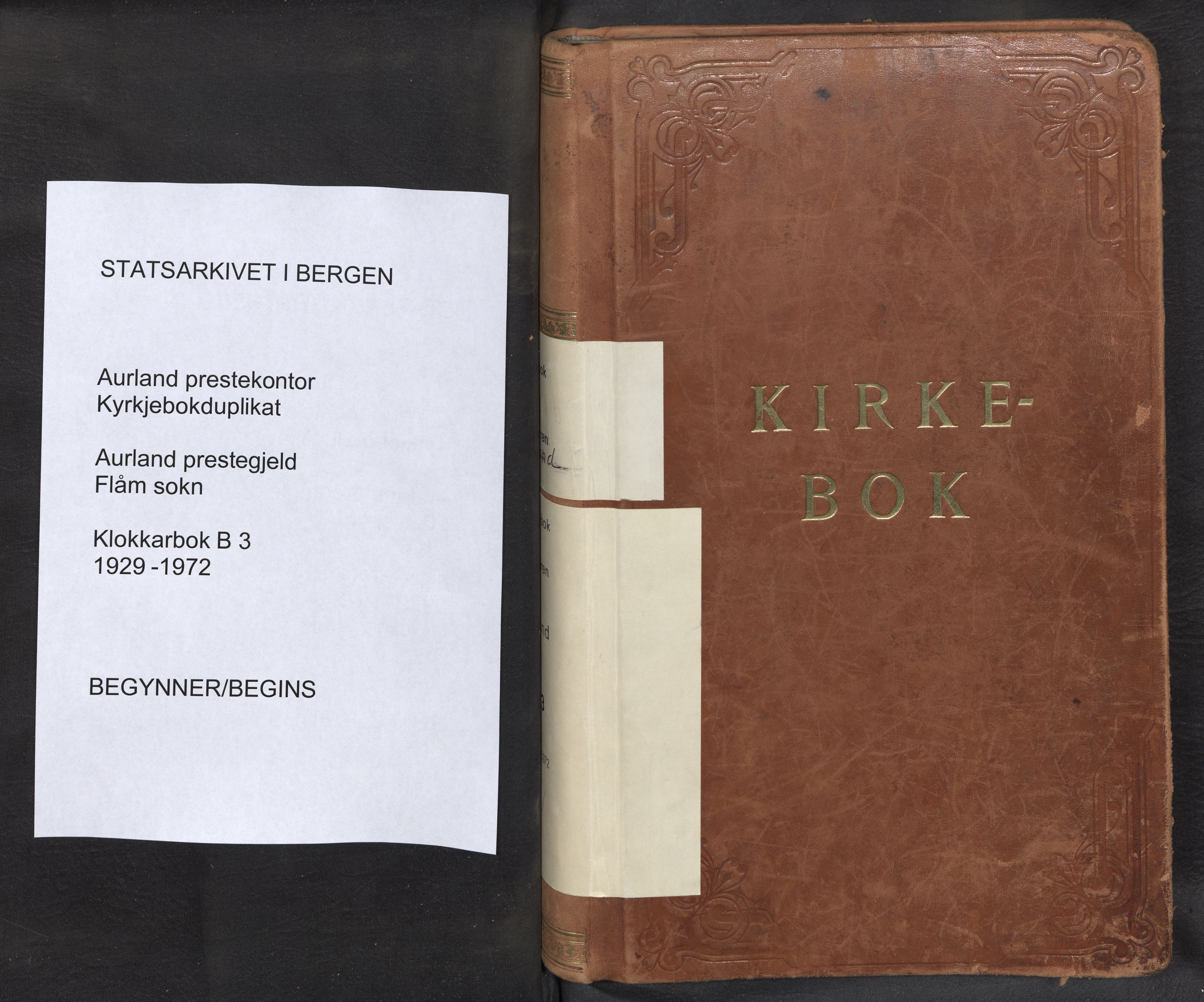 Aurland sokneprestembete, SAB/A-99937/H/Hb/Hbb/L0003: Parish register (copy) no. B 3, 1929-1972